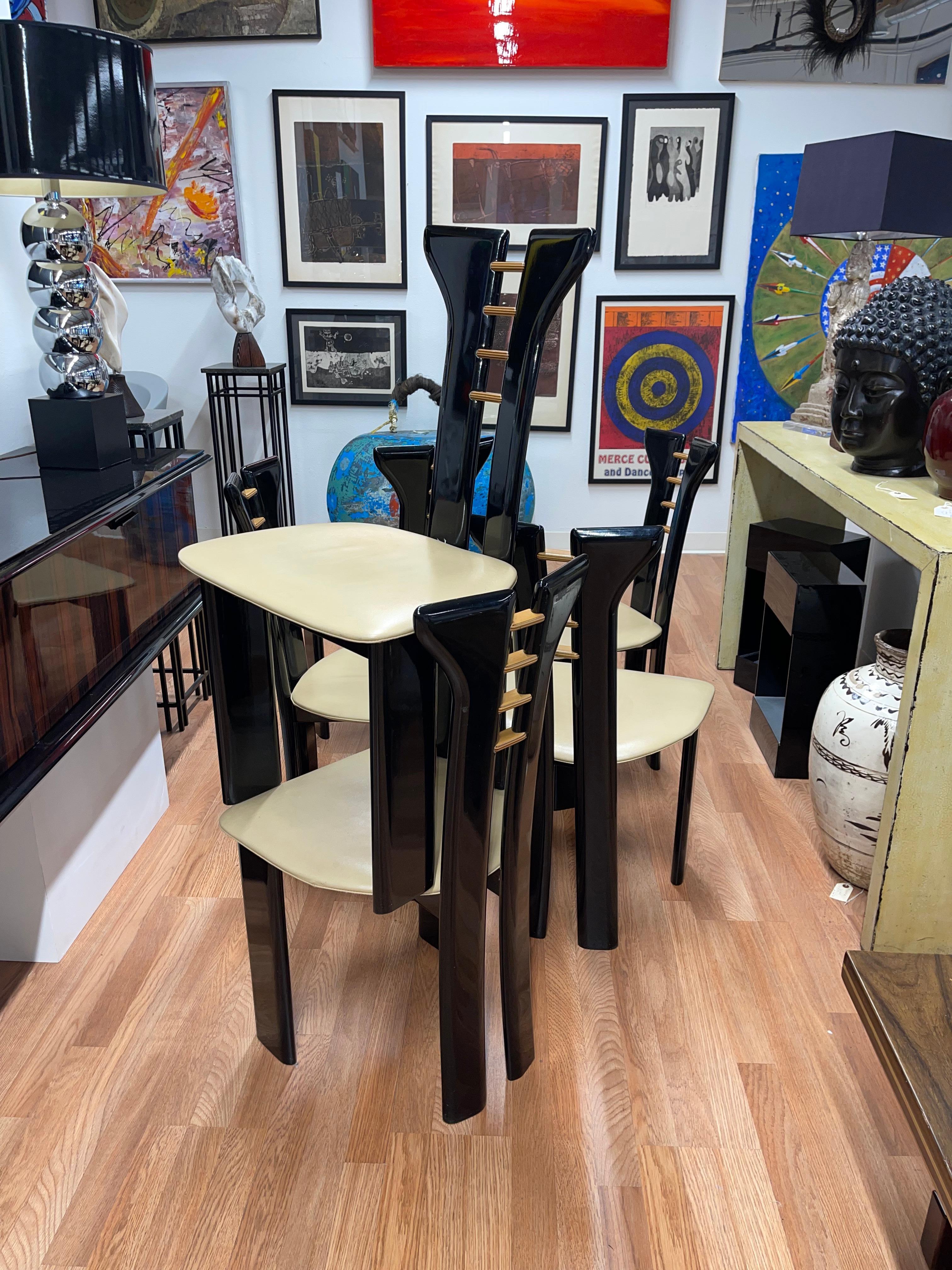 Pierre Cardin for Roche Bobois Dining Chairs In Good Condition For Sale In Palm Springs, CA