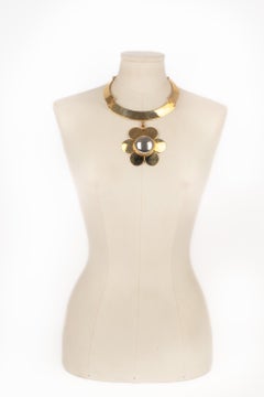 Pierre Cardin Golden and Silvery Metal Necklace