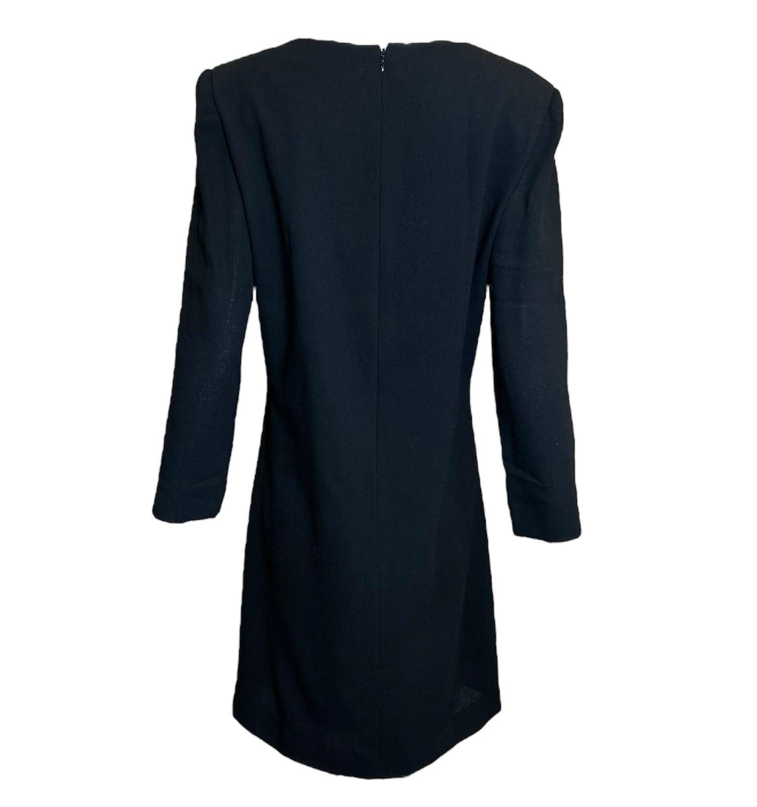 Nero Pierre Cardin Haute Couture - Vestito a farfalla nero modulare, anni '80 in vendita