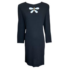 Pierre Cardin Haute Couture - Vestito a farfalla nero modulare, anni '80
