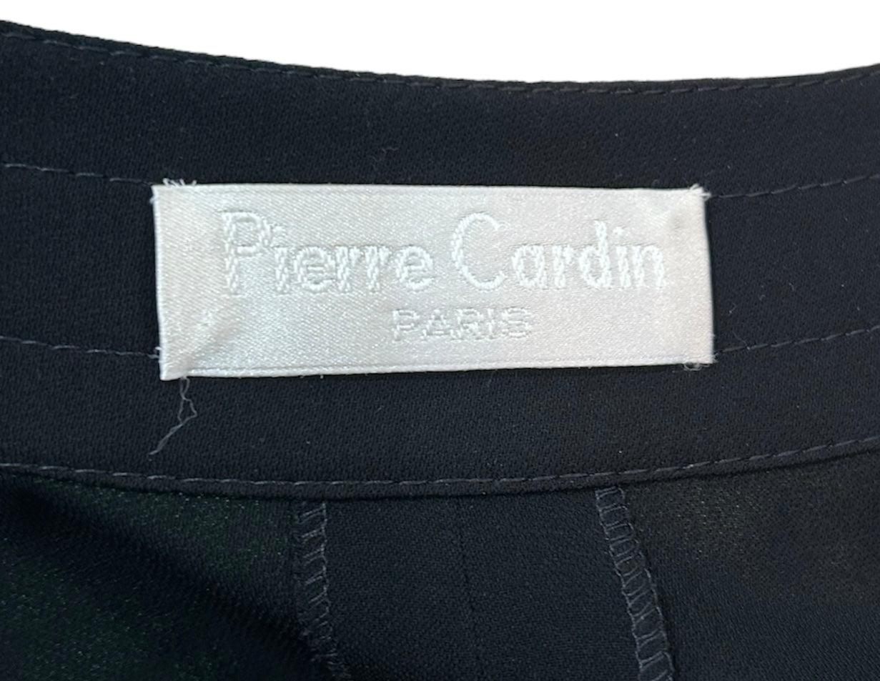 Pierre Cardin Haute Couture Crepe Evening Coat with Vinyl Accent, 1980s In Excellent Condition For Sale In Los Angeles, CA