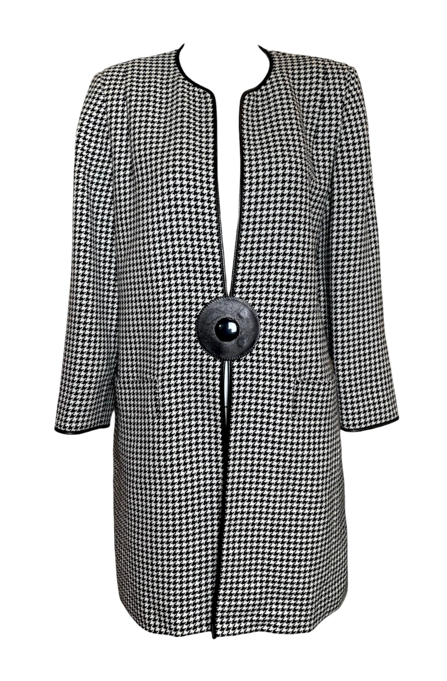 Cappotto in pied de poule di Pierre Cardin Couture, anni '80