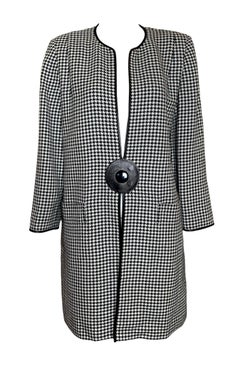Pierre Cardin Haute Couture Houndstooth Coat, 1980s