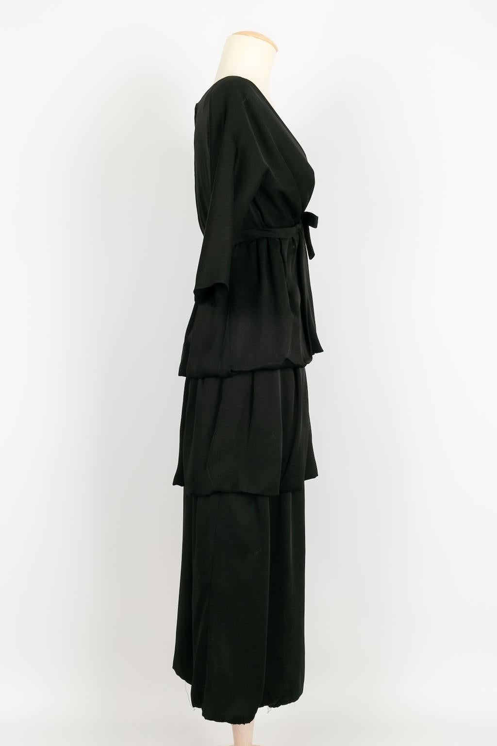 Women's Pierre Cardin Haute Couture Long Silk Dress, Size 36FR For Sale