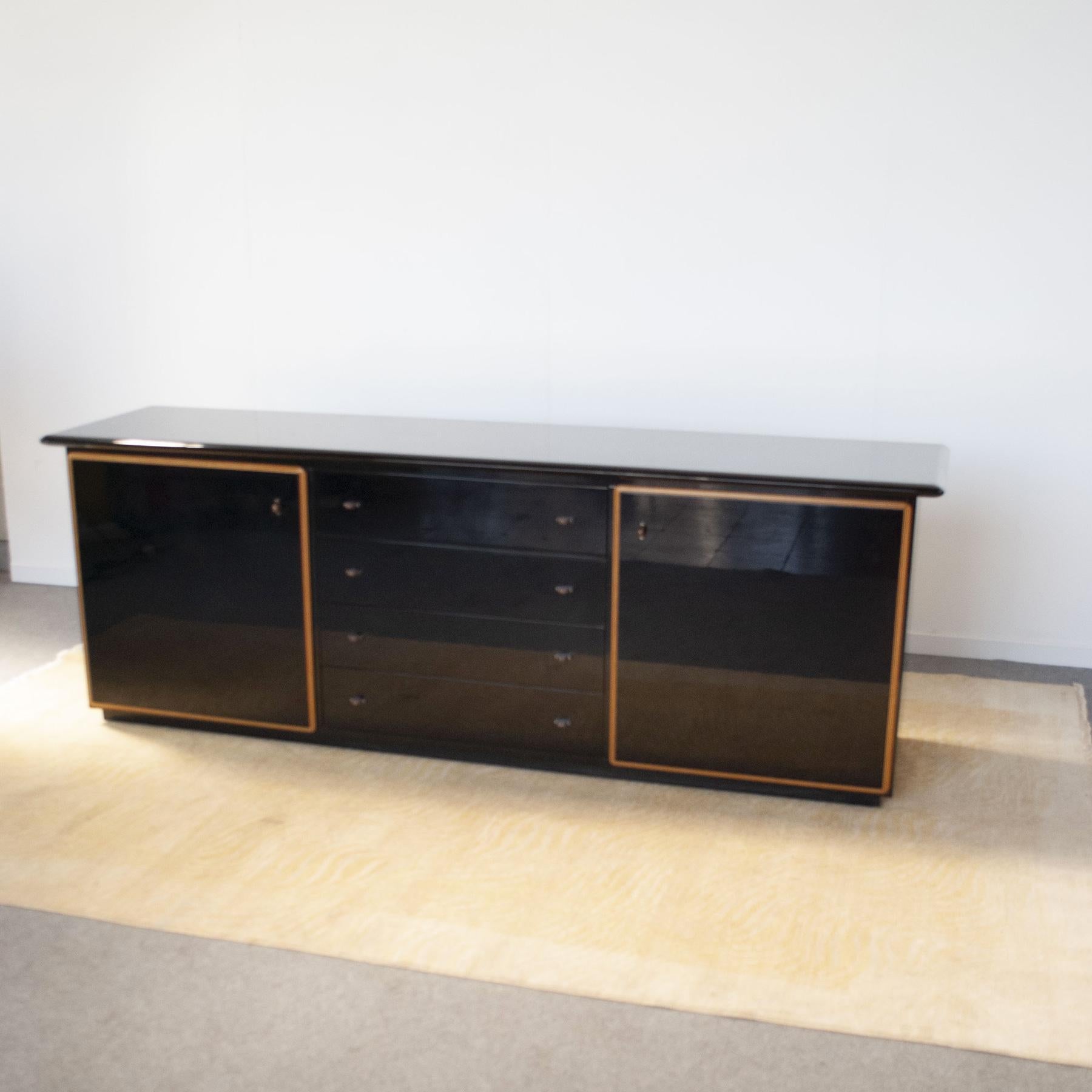 French Pierre Cardin Lacquered Sideboard Mid Seventies For Sale