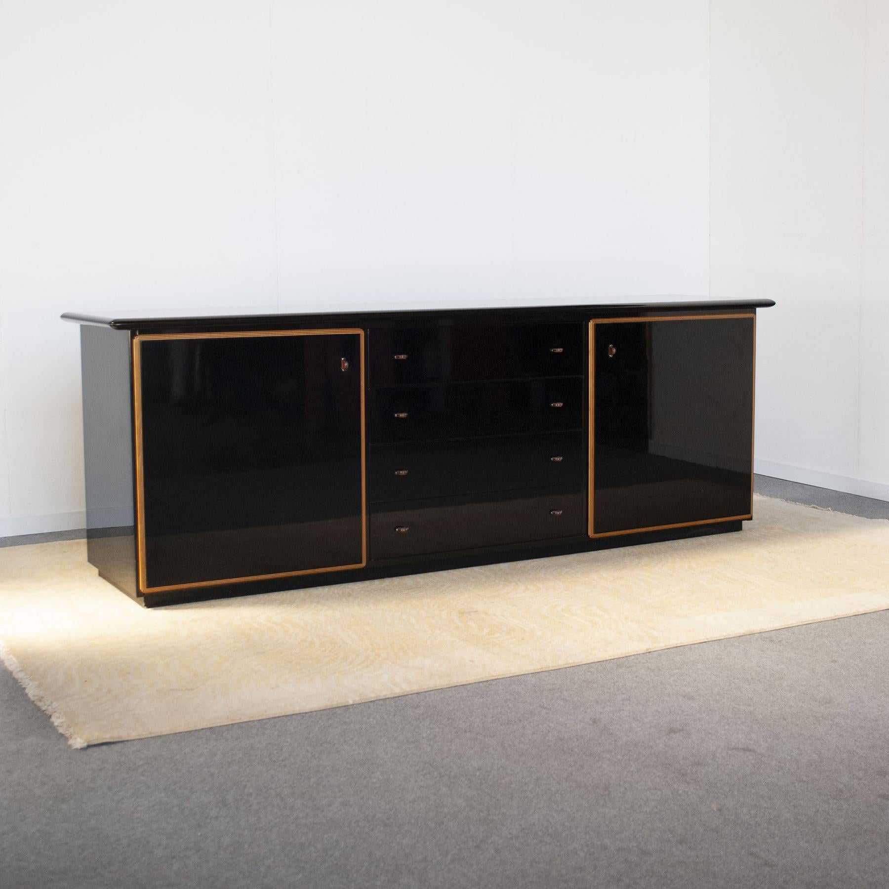 Late 20th Century Pierre Cardin Lacquered Sideboard Mid Seventies For Sale