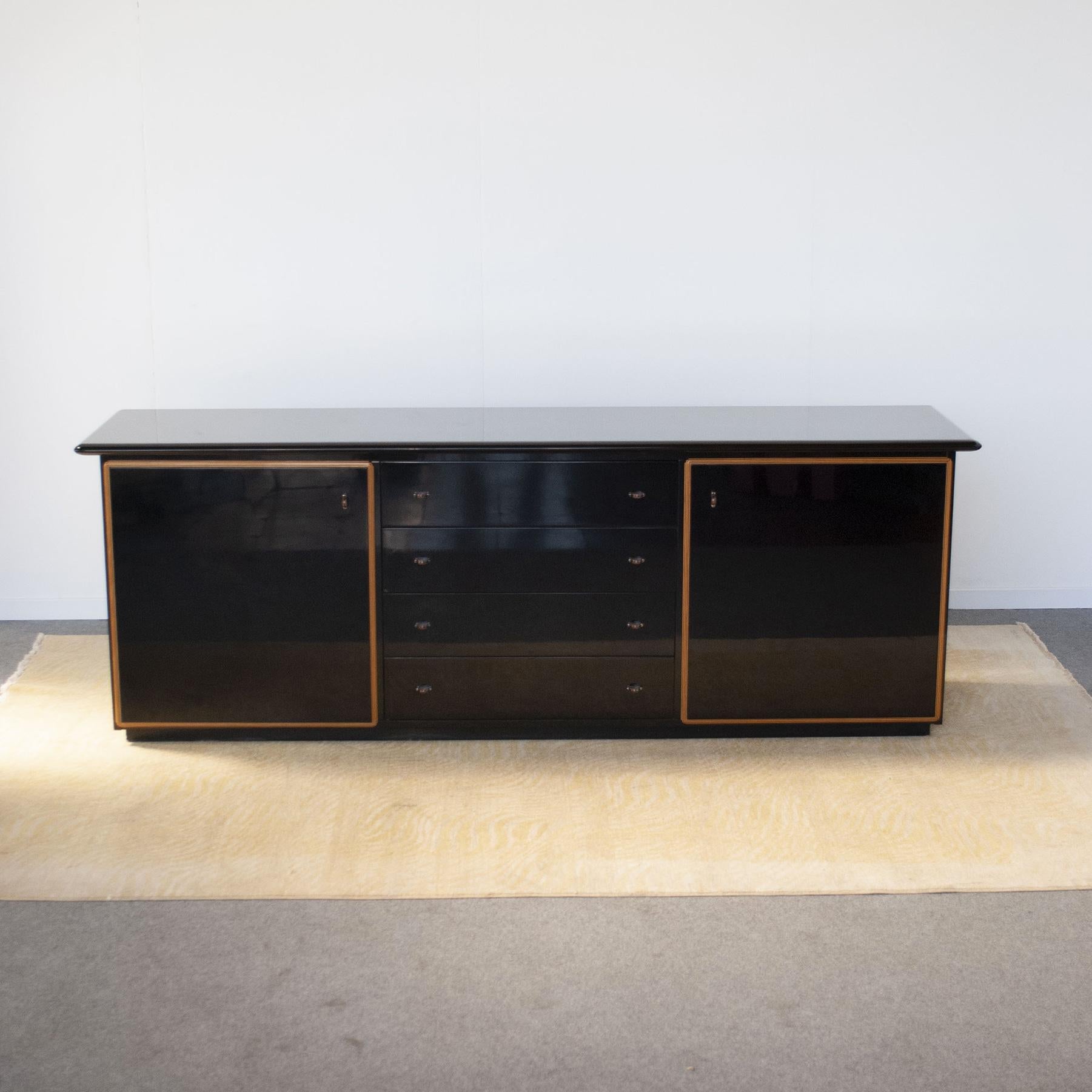 Wood Pierre Cardin Lacquered Sideboard Mid Seventies For Sale