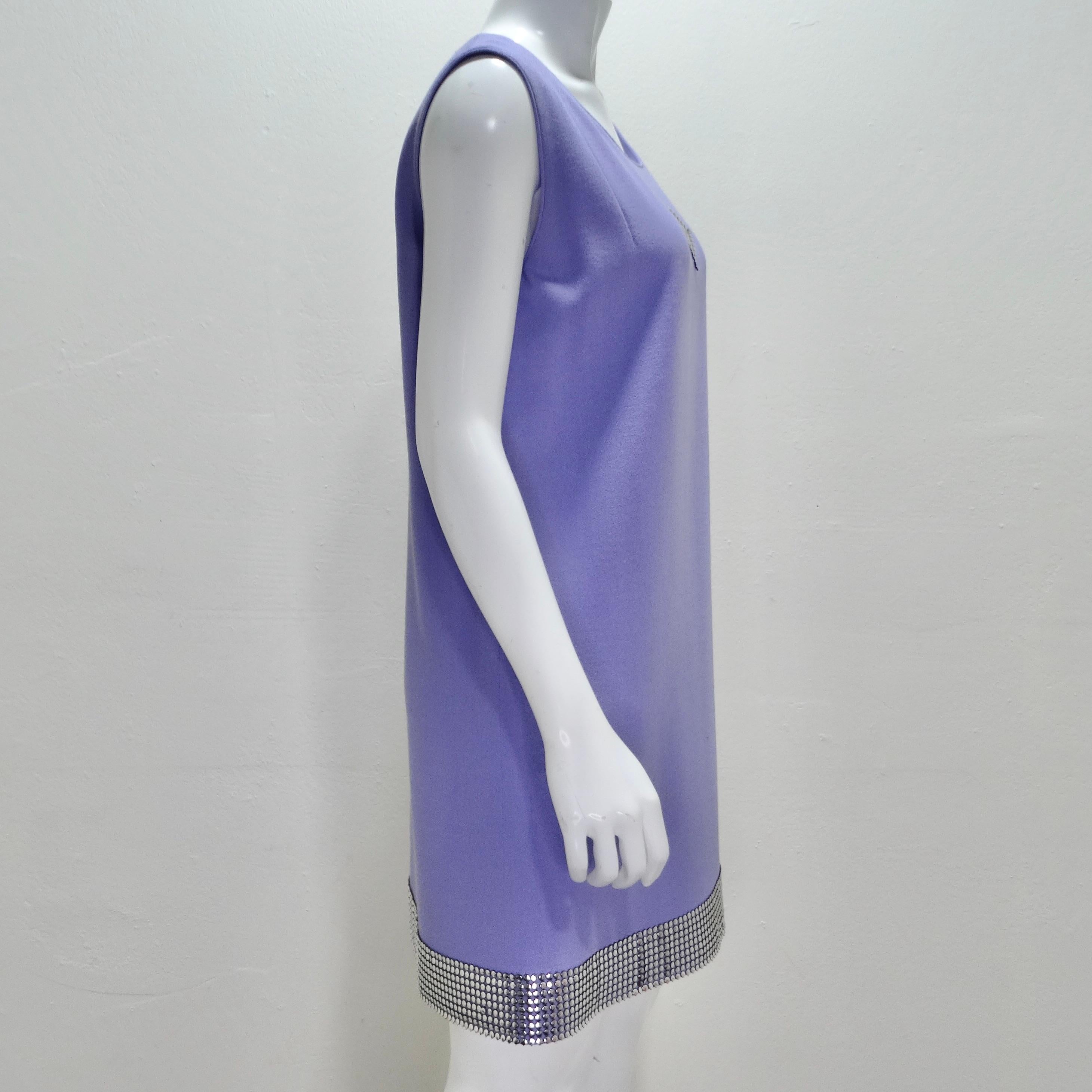 Women's or Men's Pierre Cardin Lavender Studded Dress For Sale
