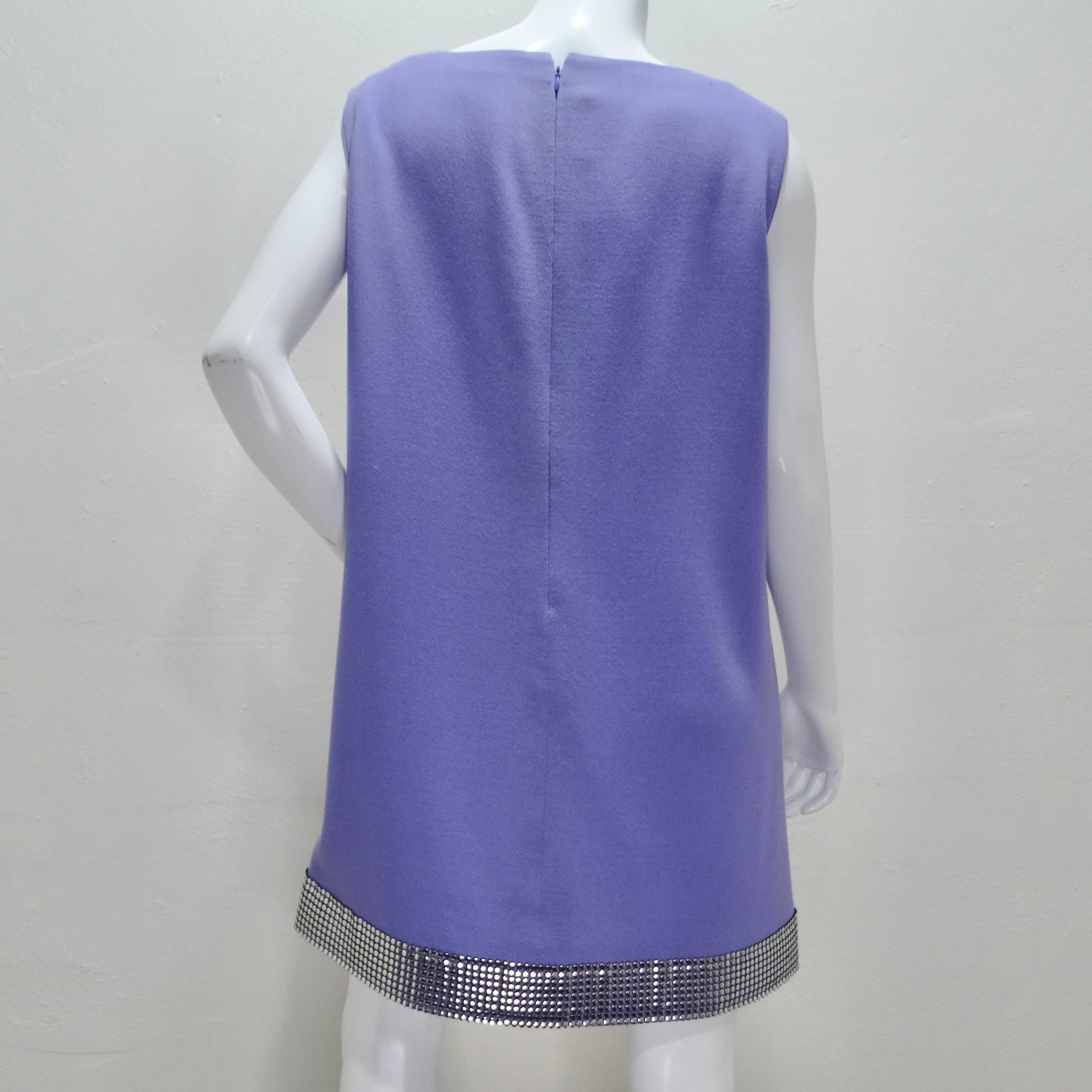 Pierre Cardin Lavender Studded Dress For Sale 1