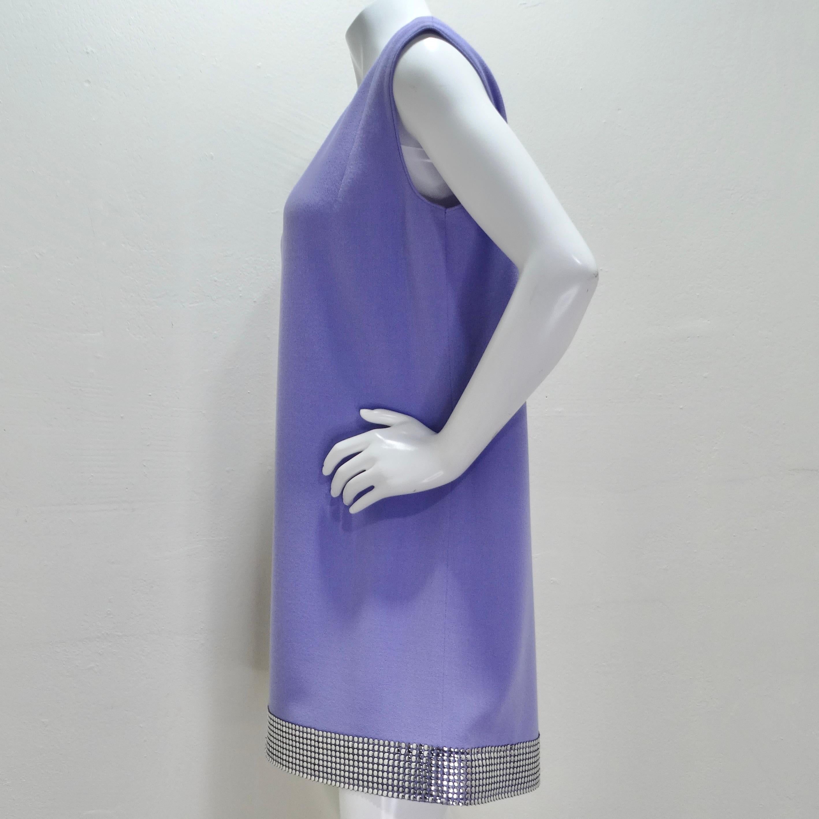 Pierre Cardin Lavender Studded Dress For Sale 2