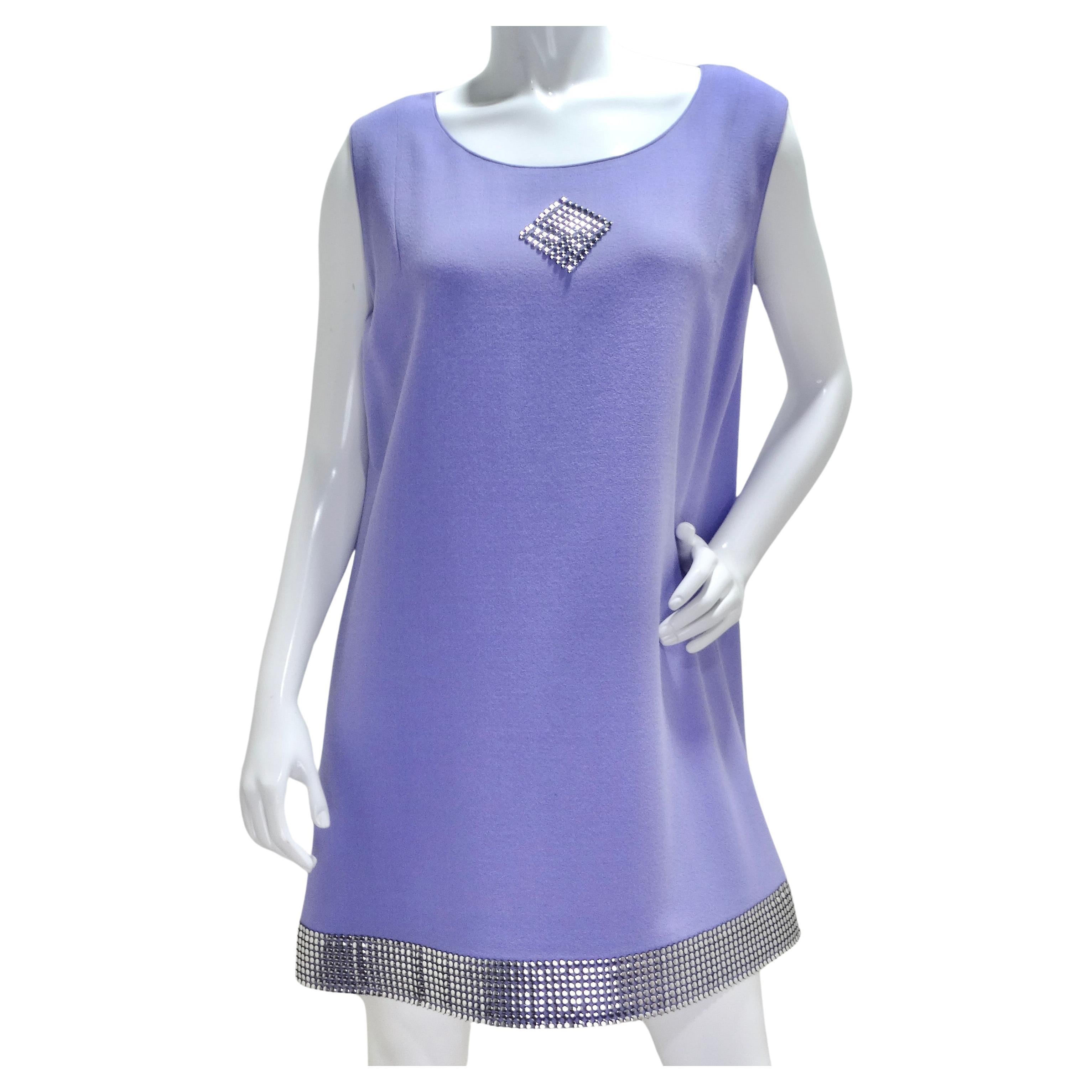Pierre Cardin Lavender Studded Dress For Sale