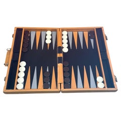 Pierre Cardin Leather Backgammon Game Set in Attache Case
