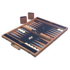 Pierre Cardin Leather Backgammon Game Set in Attache Case