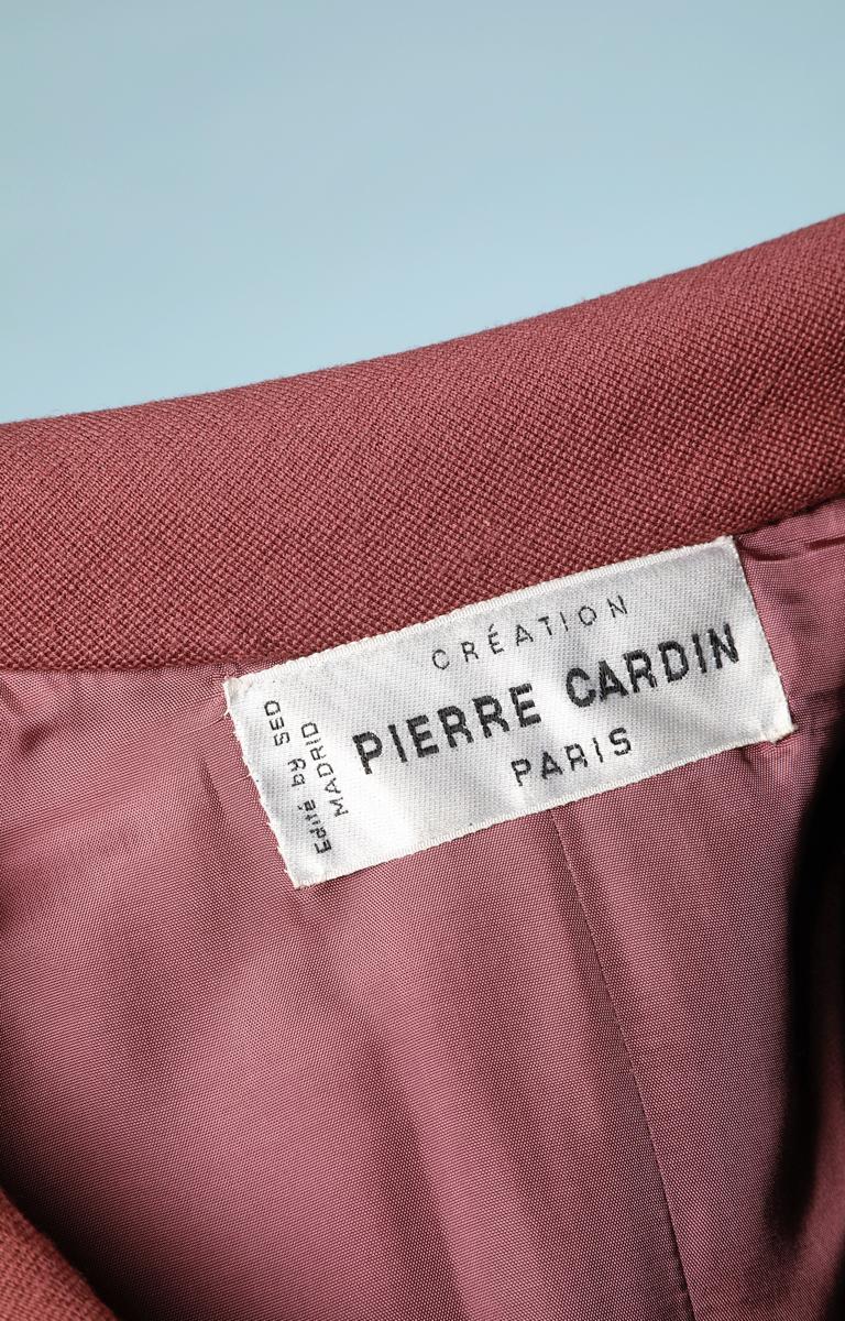 Pierre Cardin Long Coat in rosewood wool jersey 1