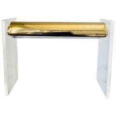 Pierre Cardin Lucite and Brass Table Lamp