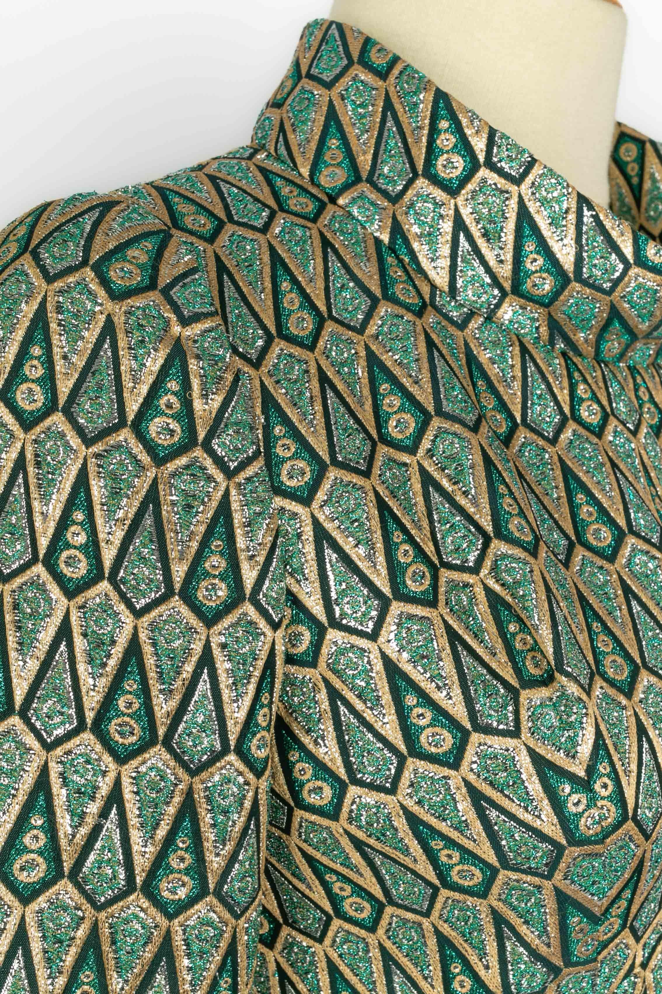 Pierre Cardin Lurex-Kleid 1960er Jahre im Zustand „Hervorragend“ im Angebot in SAINT-OUEN-SUR-SEINE, FR
