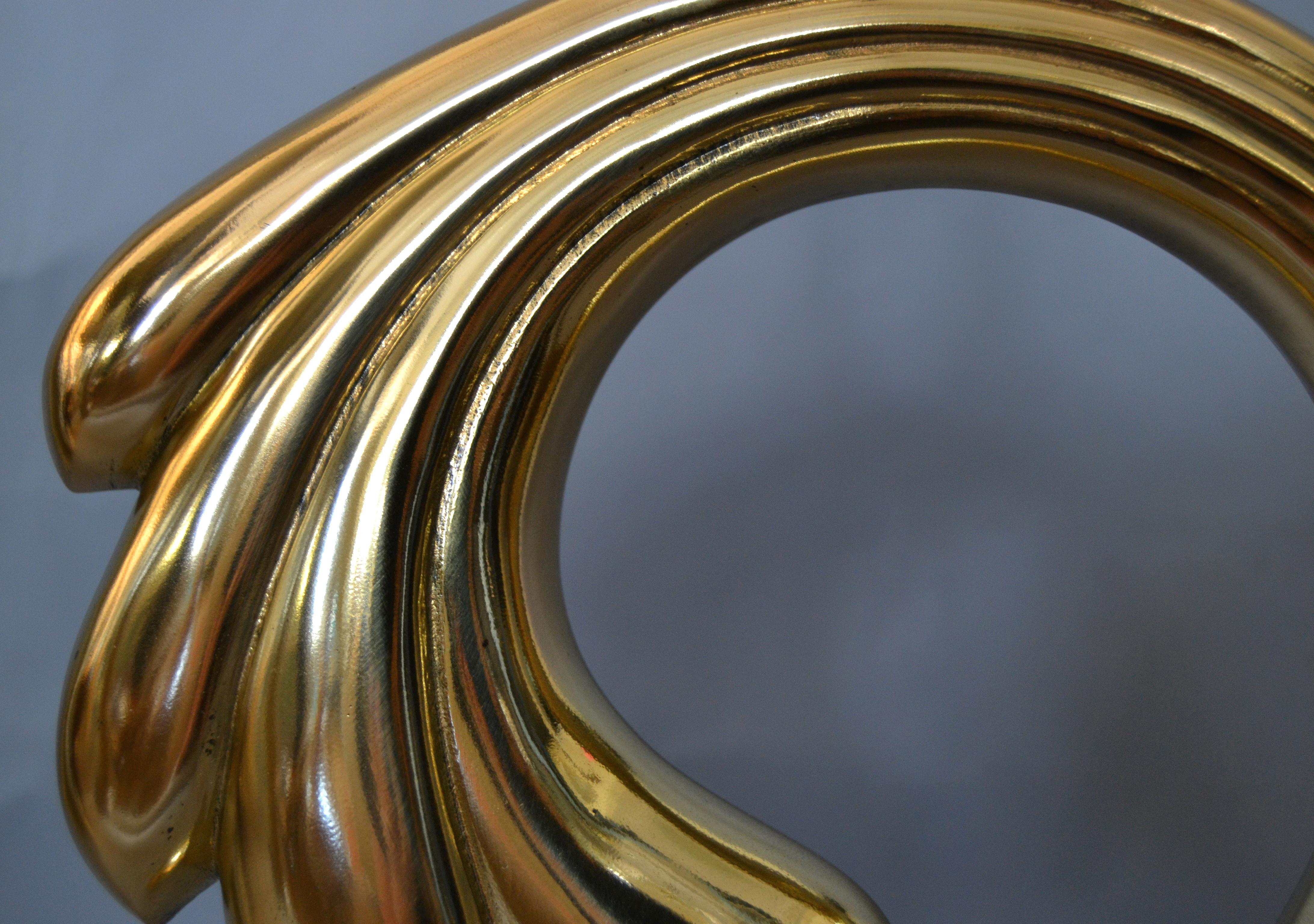 Pierre Cardin Manner Sculptural Brass Table Lamp Mid-Century Modern For Sale 1