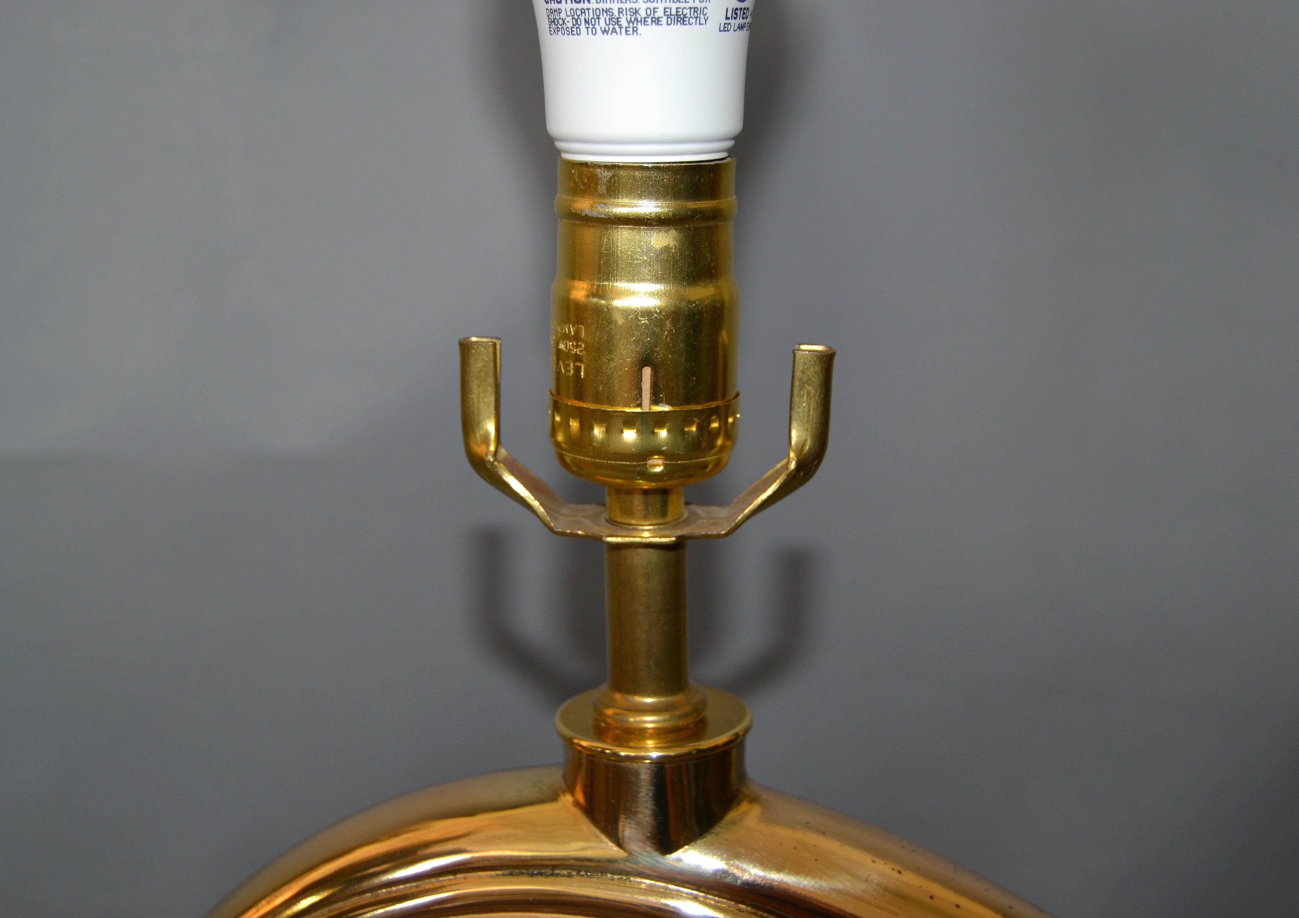 Pierre Cardin Manner Sculptural Brass Table Lamp Mid-Century Modern For Sale 3