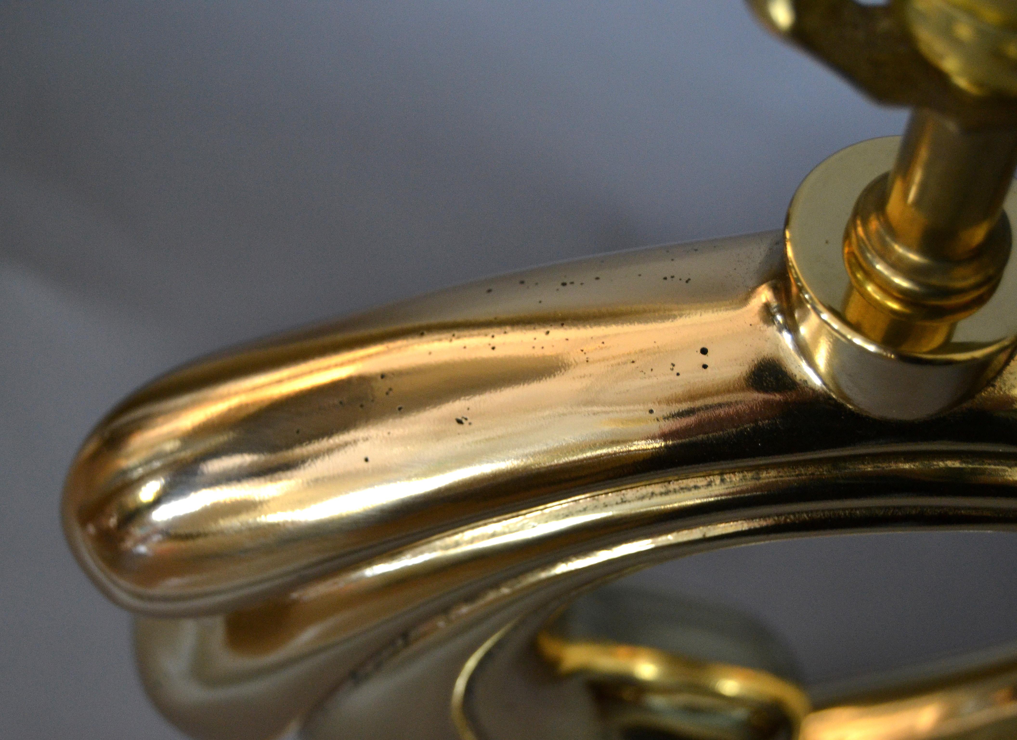 Pierre Cardin Manner Sculptural Brass Table Lamp Mid-Century Modern For Sale 7