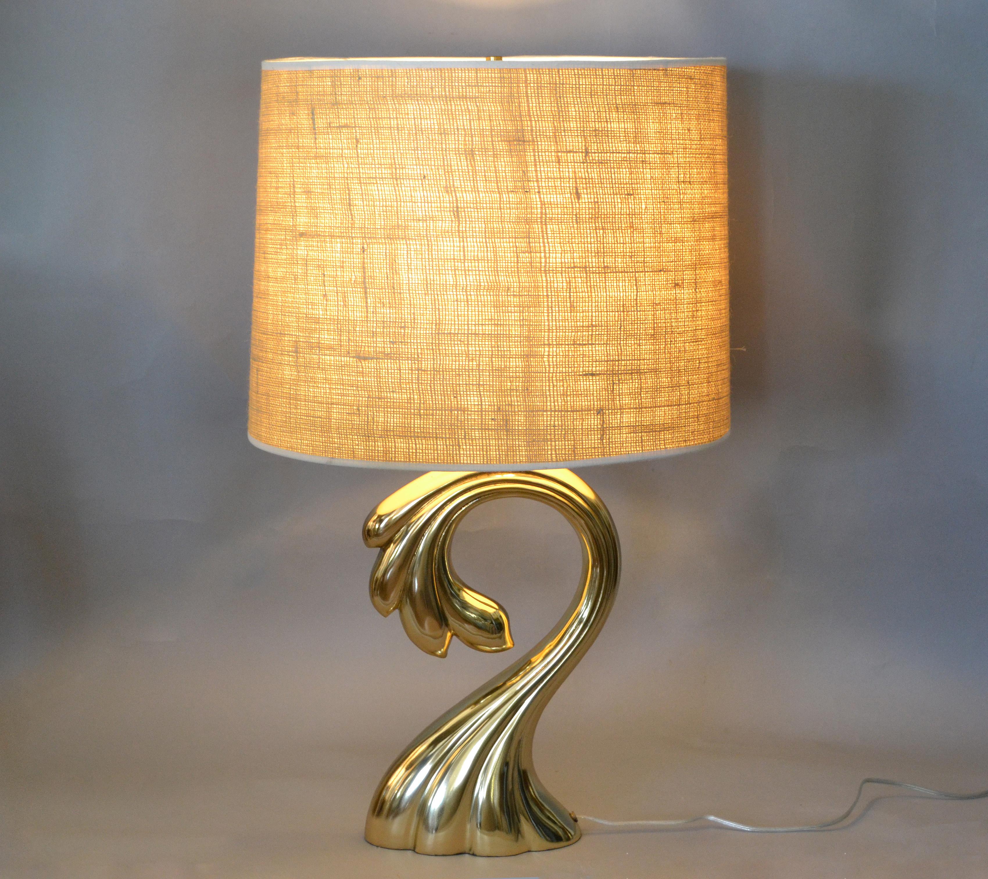 Pierre Cardin Manner Sculptural Brass Table Lamp Mid-Century Modern For Sale 8
