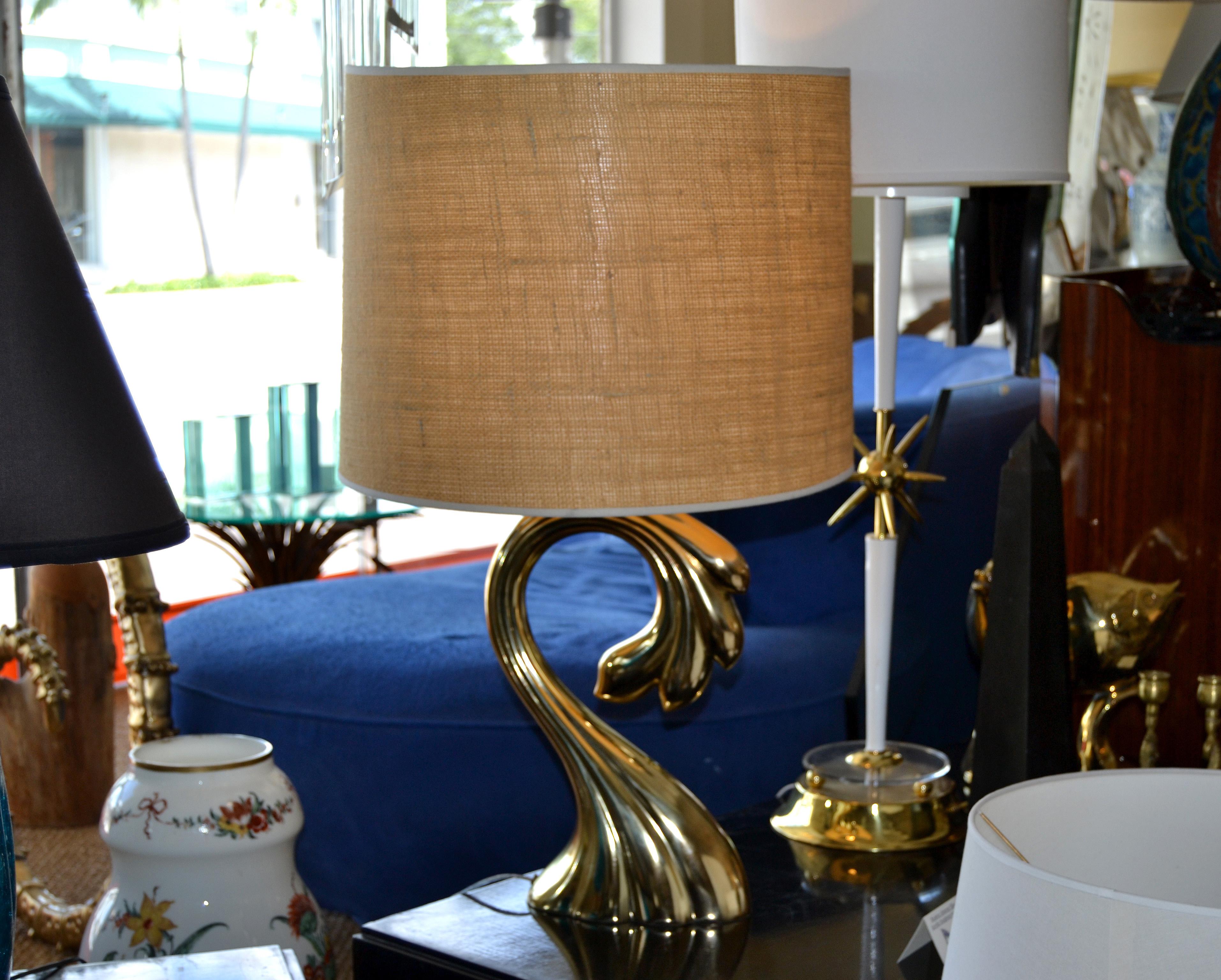 Pierre Cardin Manner Sculptural Brass Table Lamp Mid-Century Modern For Sale 9