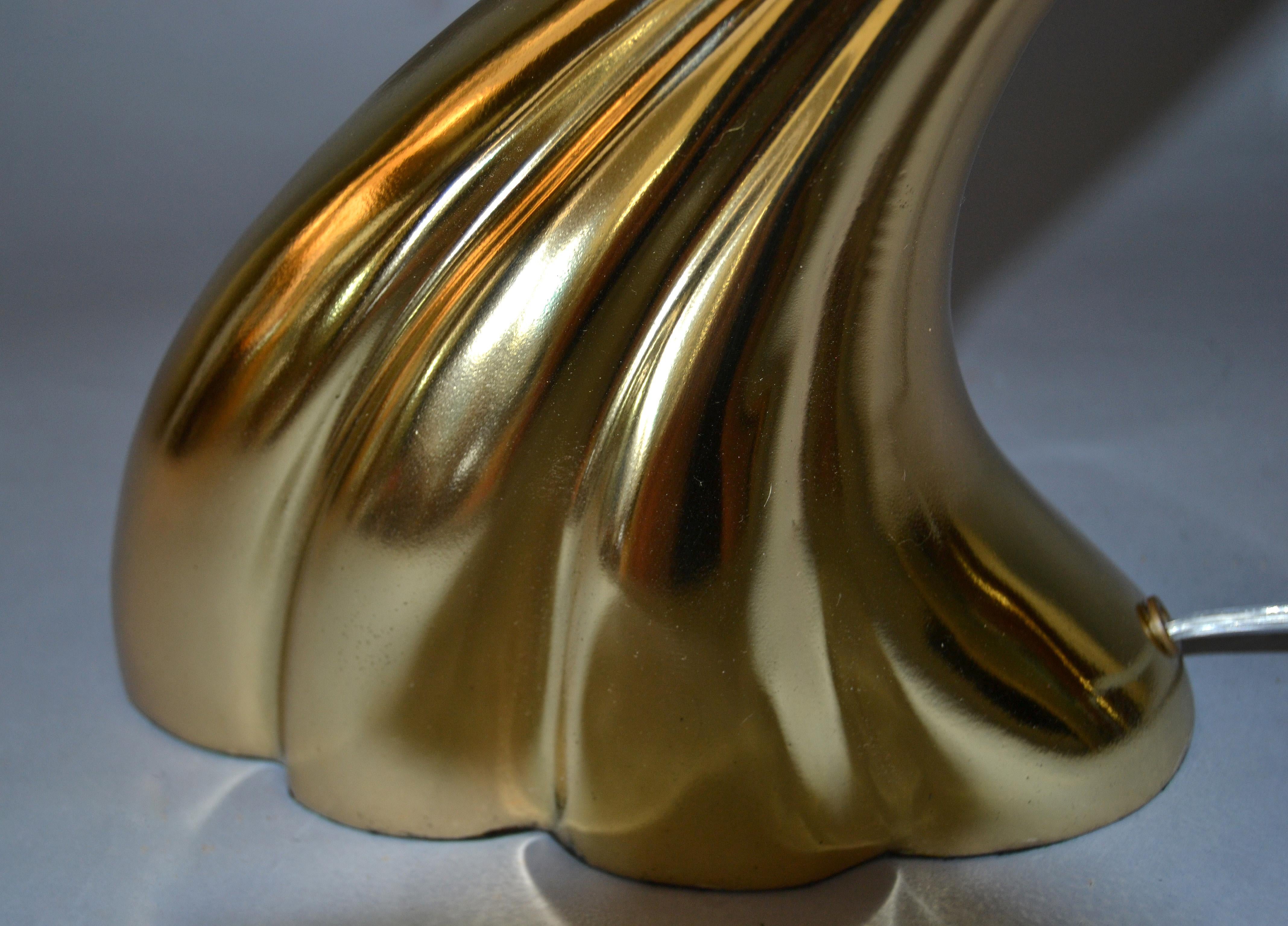 Metal Pierre Cardin Manner Sculptural Brass Table Lamp Mid-Century Modern For Sale