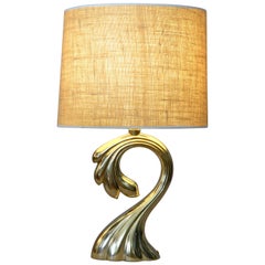 Pierre Cardin Manner Sculptural Brass Table Lamp Mid-Century Modern