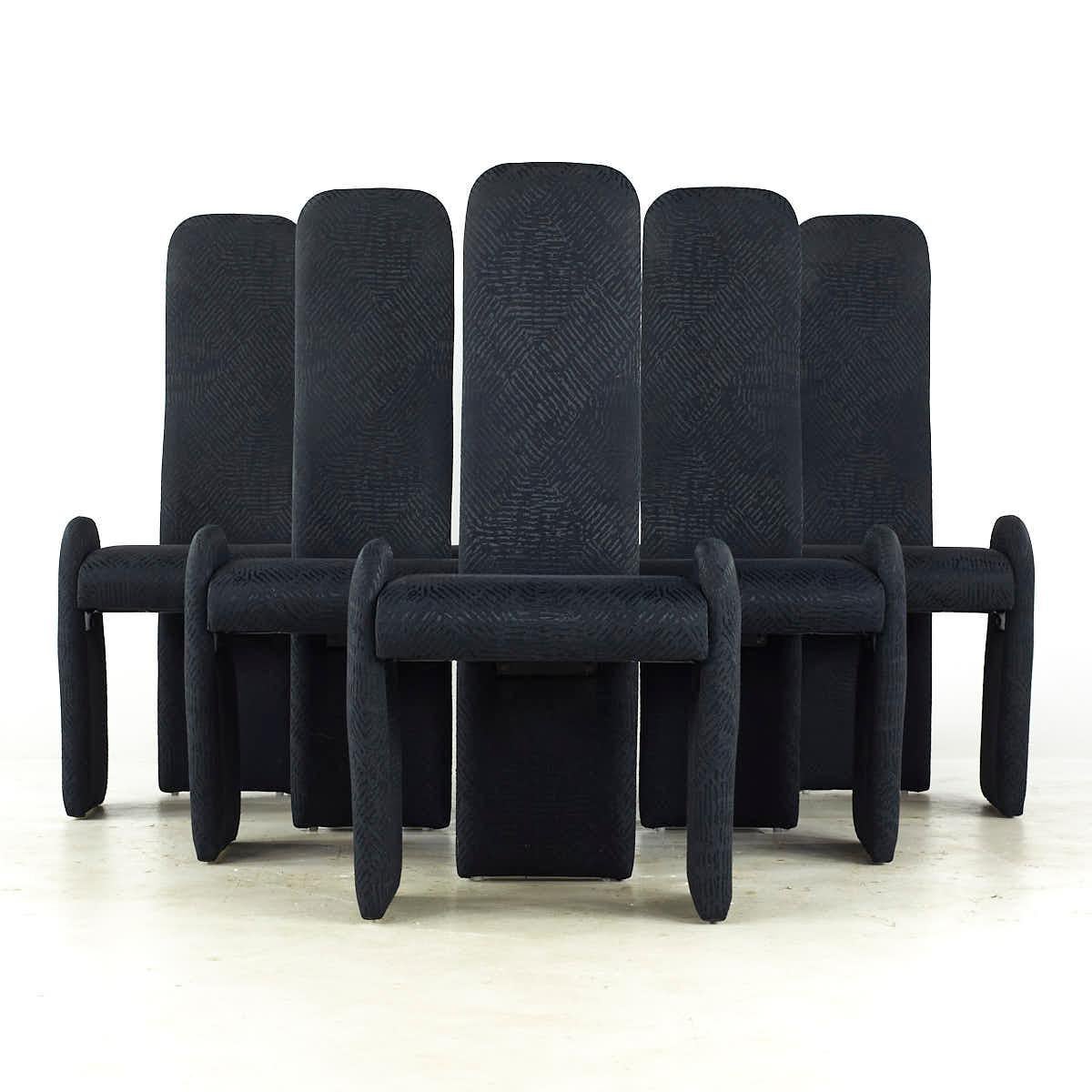 Pierre Cardin Mid Century Armless Dining Chairs – Set of 6

Each chair measures: 21.75 wide x 22 deep x 43 inches high, with a seat height/chair clearance of 18.75 inches

All pieces of furniture can be had in what we call restored vintage