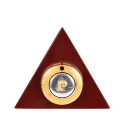 Pierre Cardin Midcentury Bordeaux Plexiglass Pyramidal French Table Lighter 1970