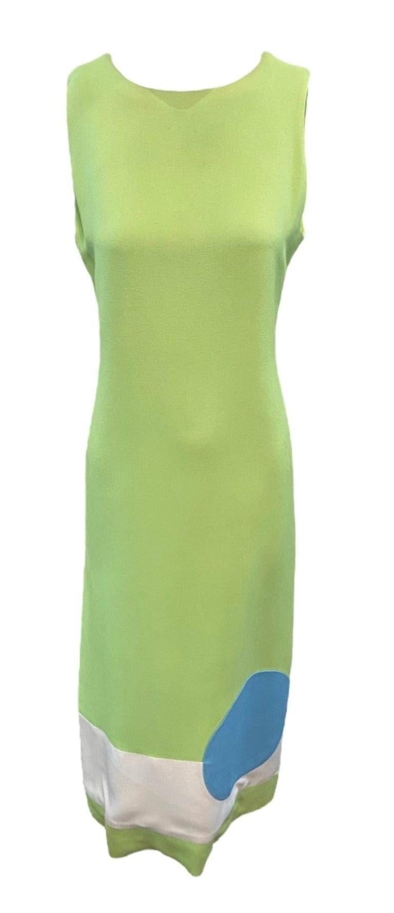 Pierre Cardin Mod Pastel Color Block Op Art Maxi, 1960s For Sale