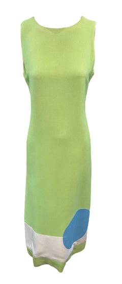Pierre Cardin Mod Pastel Color Block Op Art Maxi, 1960s