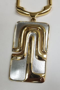Pierre Cardin Modernist Large Pendant Necklace, 1960s