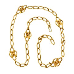Pierre Cardin Monogram Gold Plated Chain Link Belt circa 1970s