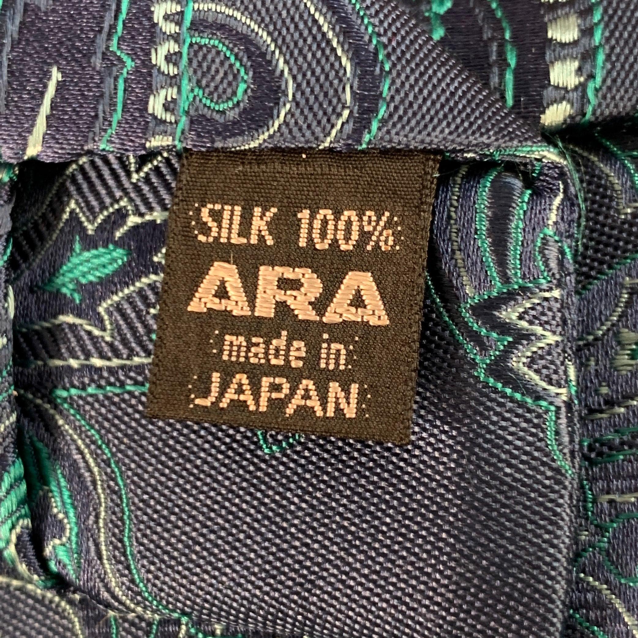 PIERRE CARDIN Cravatta in seta blu turchese con motivo Paisley in vendita 1