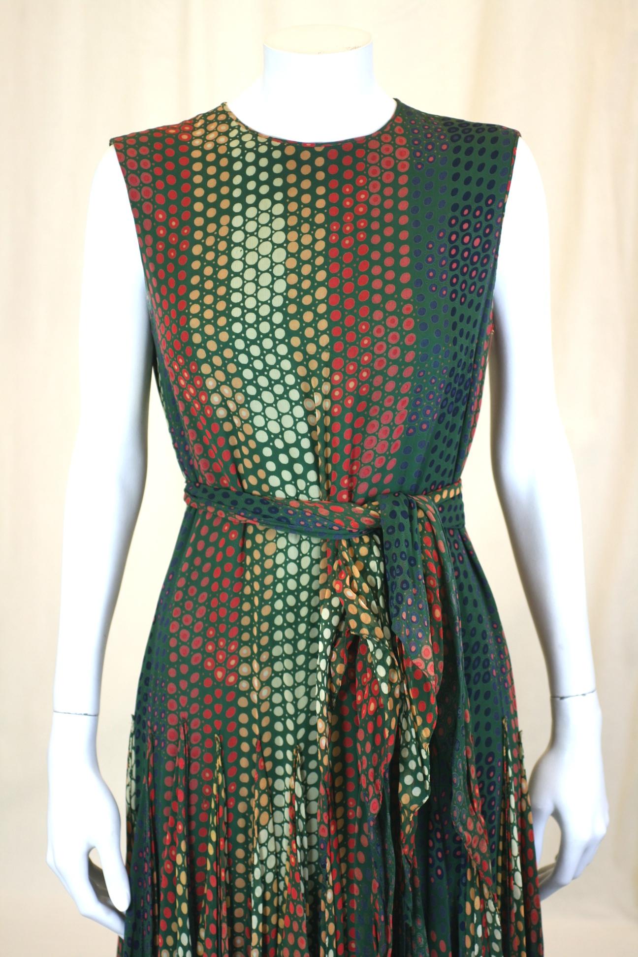 Pierre Cardin Op Art Scarf Hem Dress For Sale 3