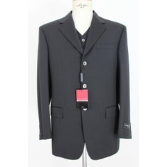 Pierre Cardin Paris Black Men's Suit Three Piece Waistcoat Complete Ceremony Set