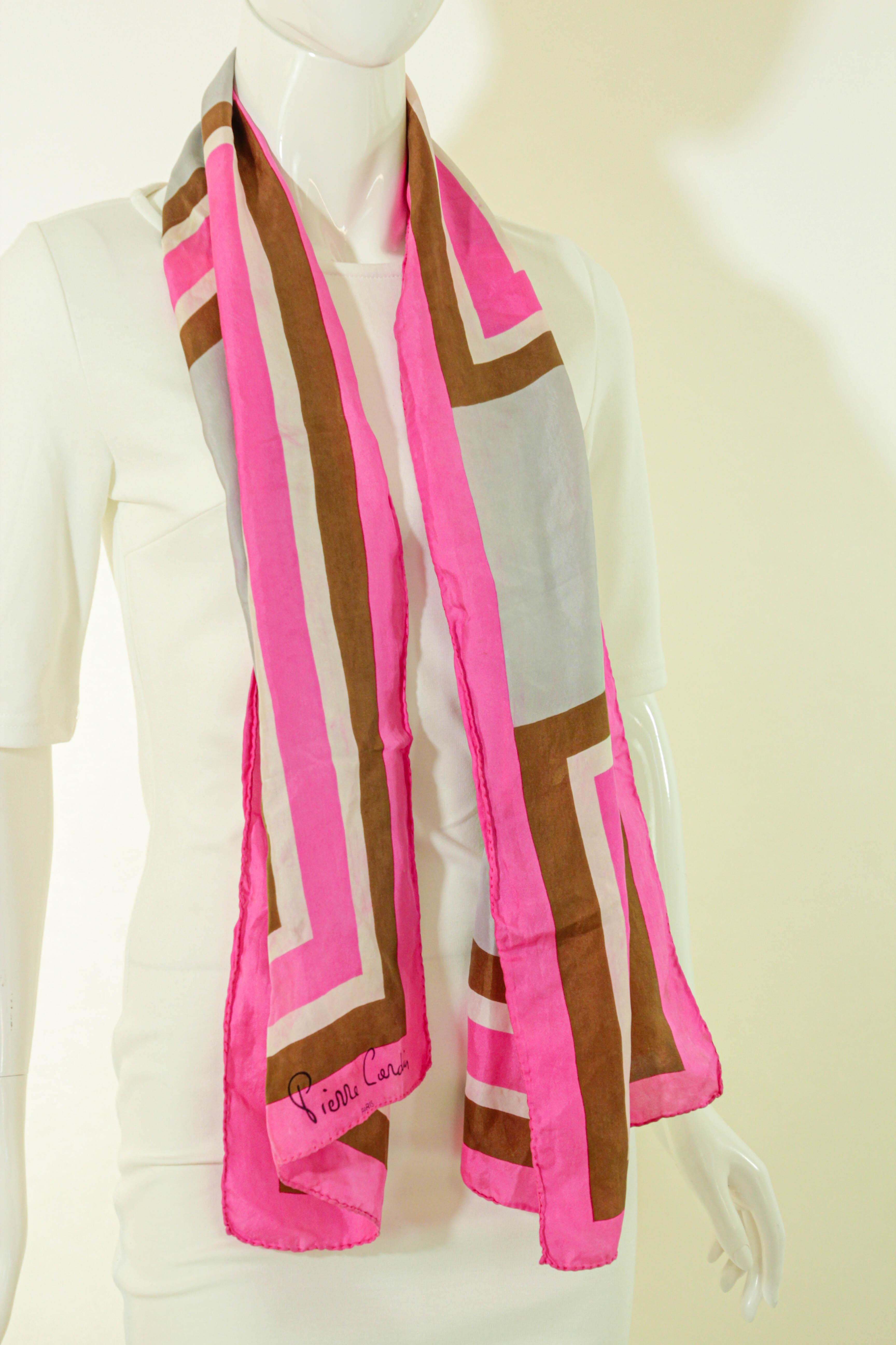 Pierre Cardin Paris Schal mit buntem abstraktem Druck 9