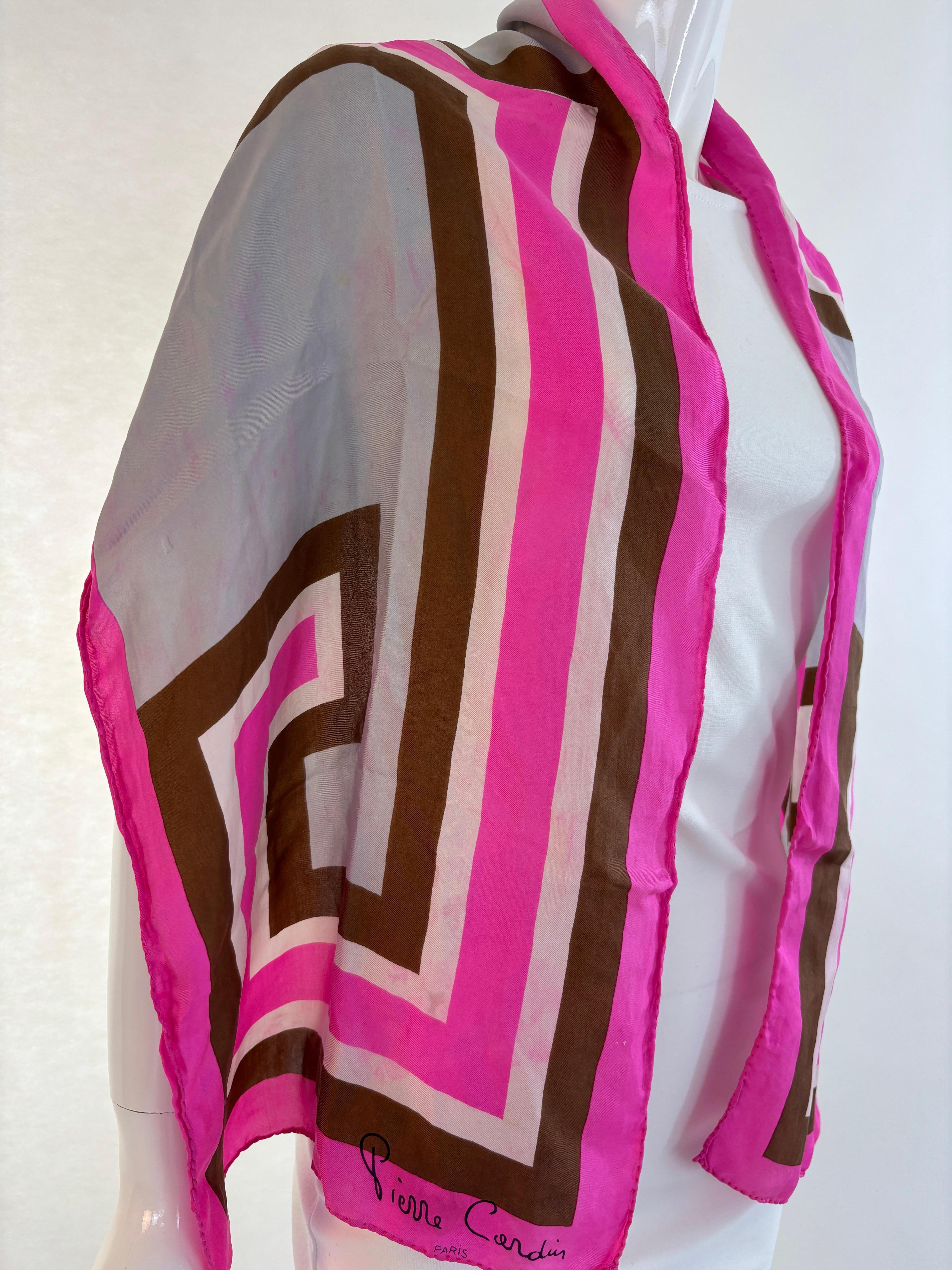 Pierre Cardin Paris Schal mit buntem abstraktem Druck 3
