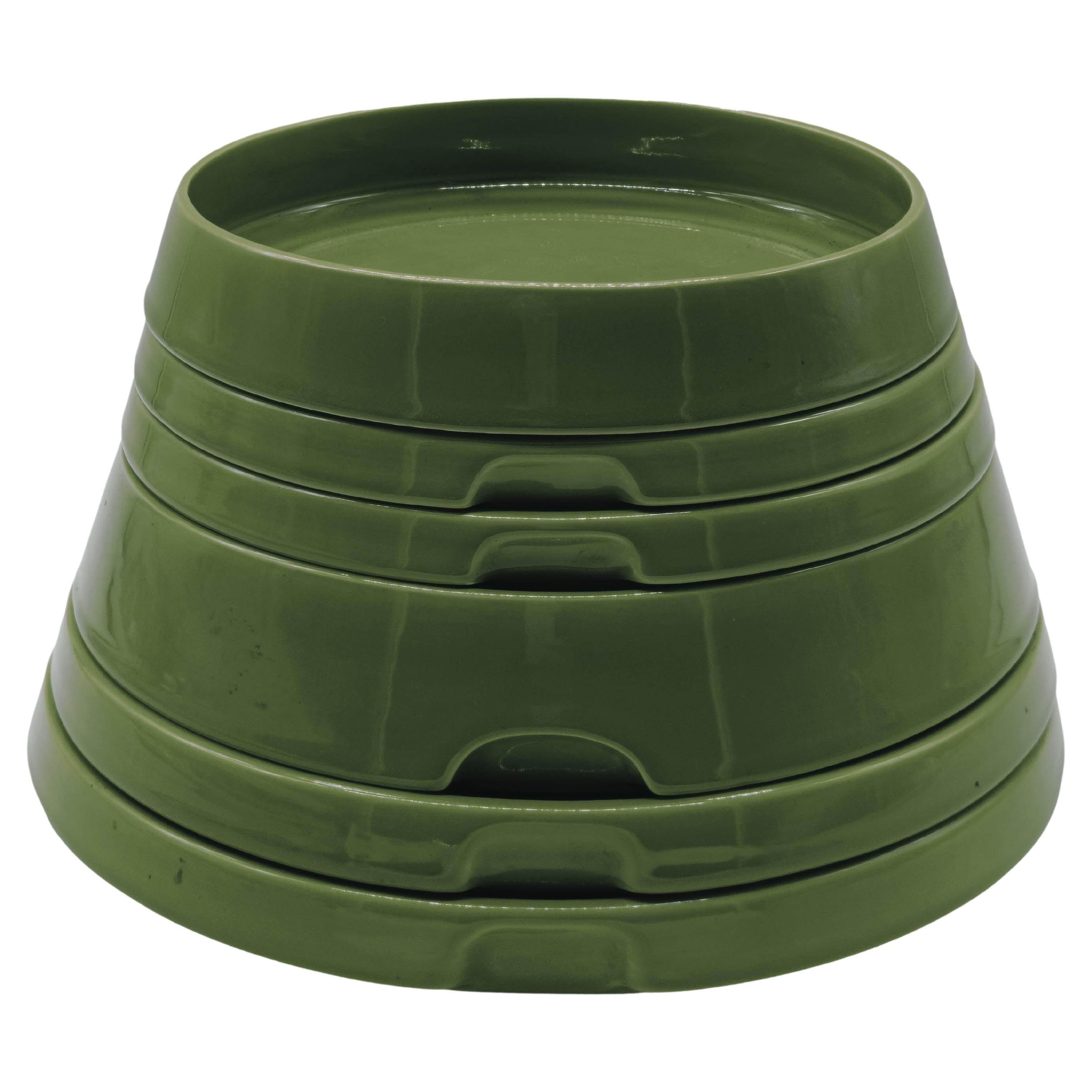 Pierre Cardin for Franco Pozzi Juego de platos apilables "Cone", Italia Años 70