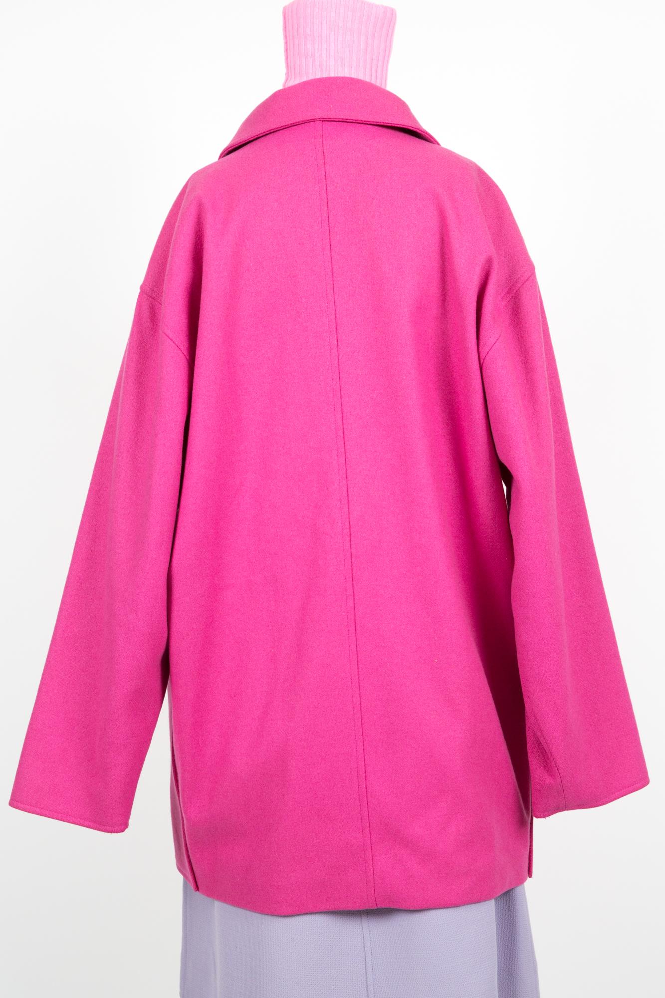 Women's Pierre Cardin Pink Wool Coat 1980s