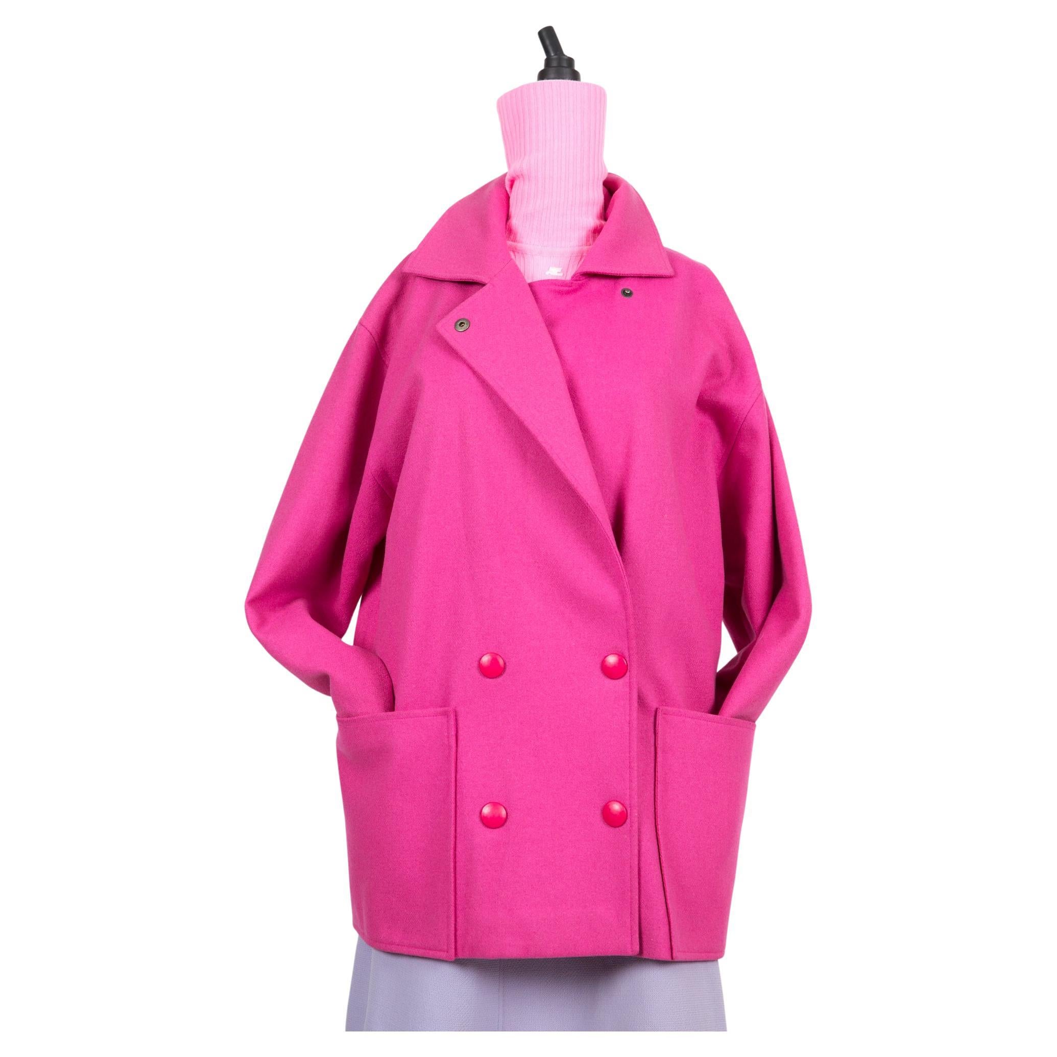 Pierre Cardin Pink Wool Coat 1980s