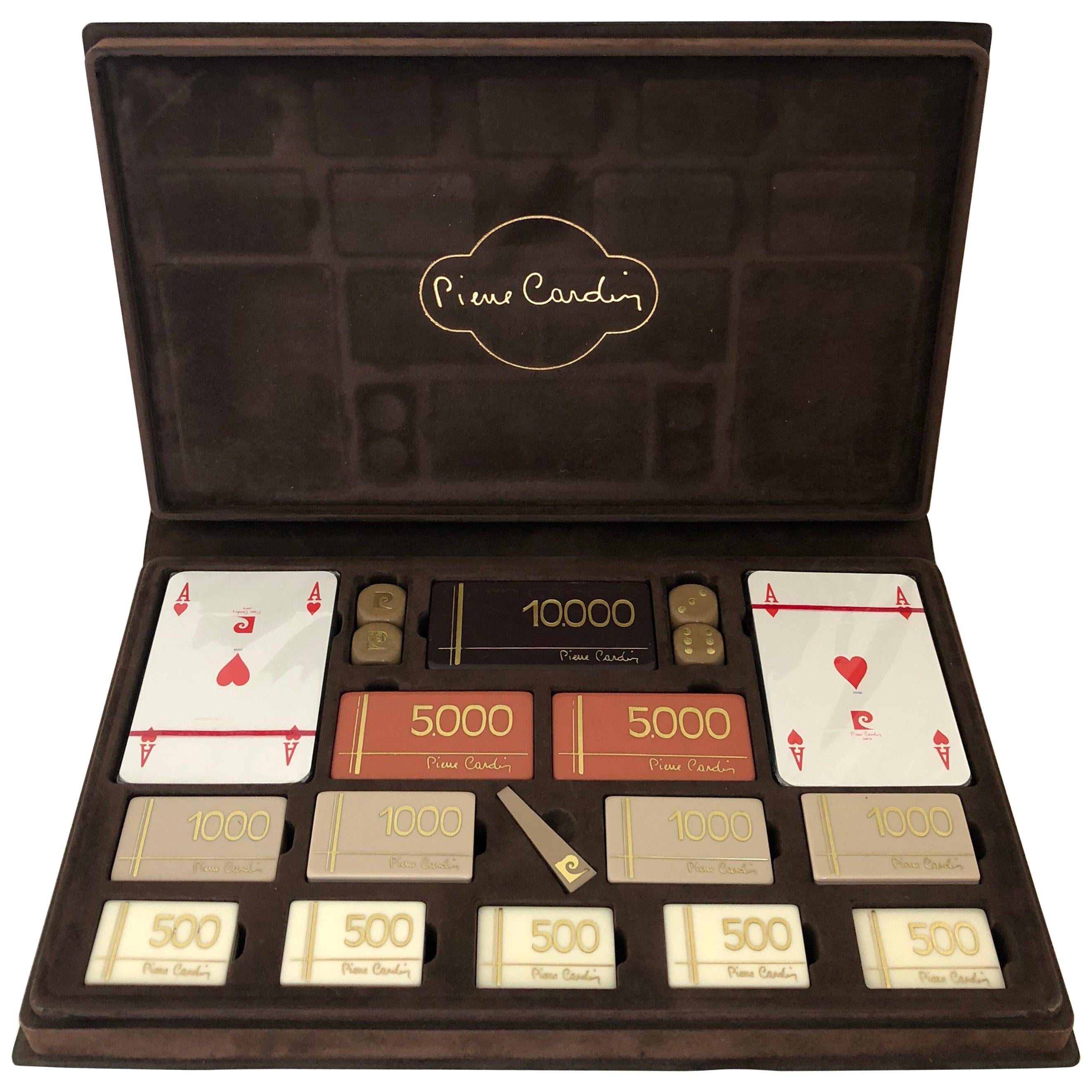 Pierre Cardin Playing Game Card Set Velvet Case