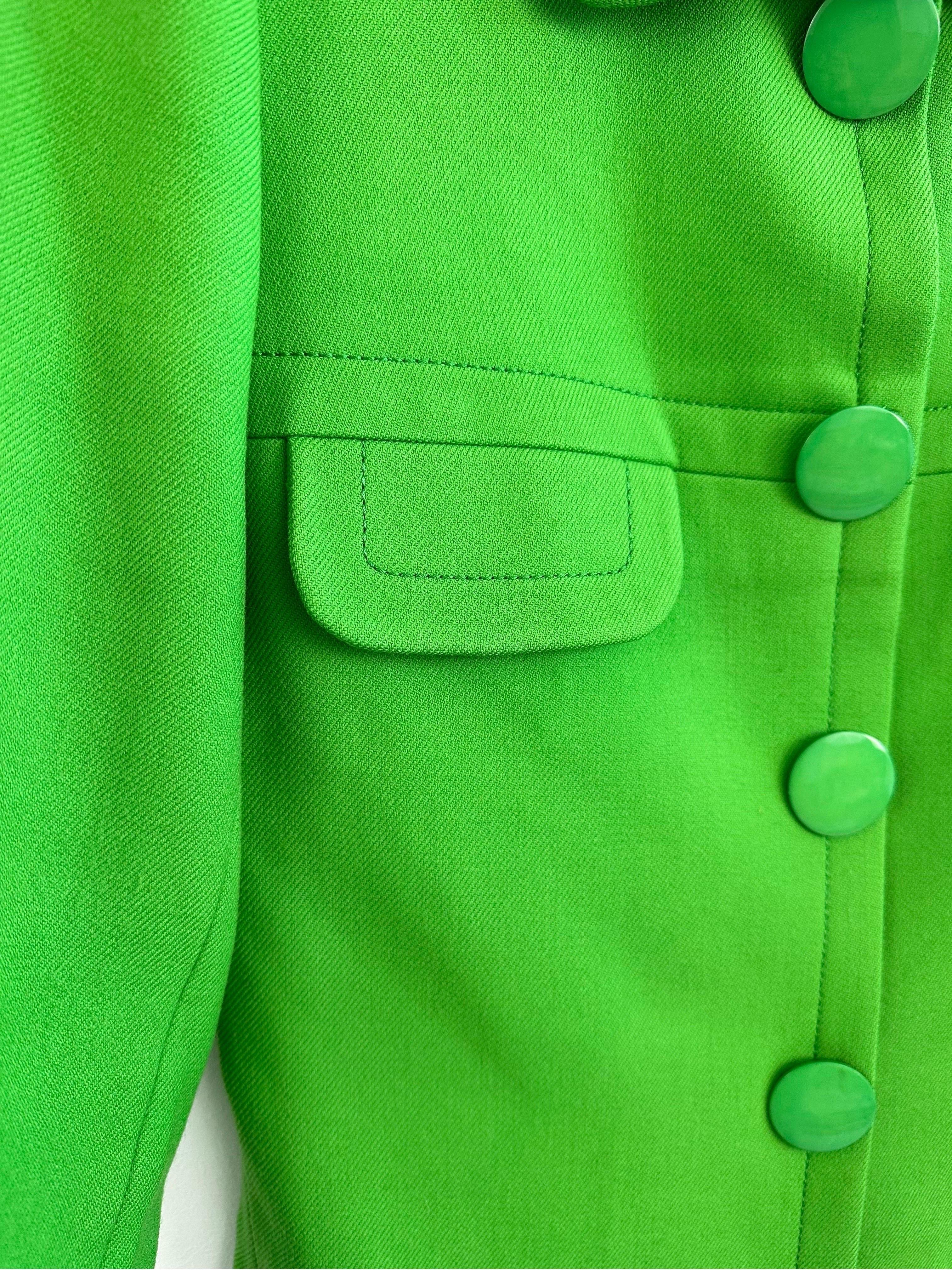 Pierre Cardin Promotion 1970s green wool jacket For Sale 6