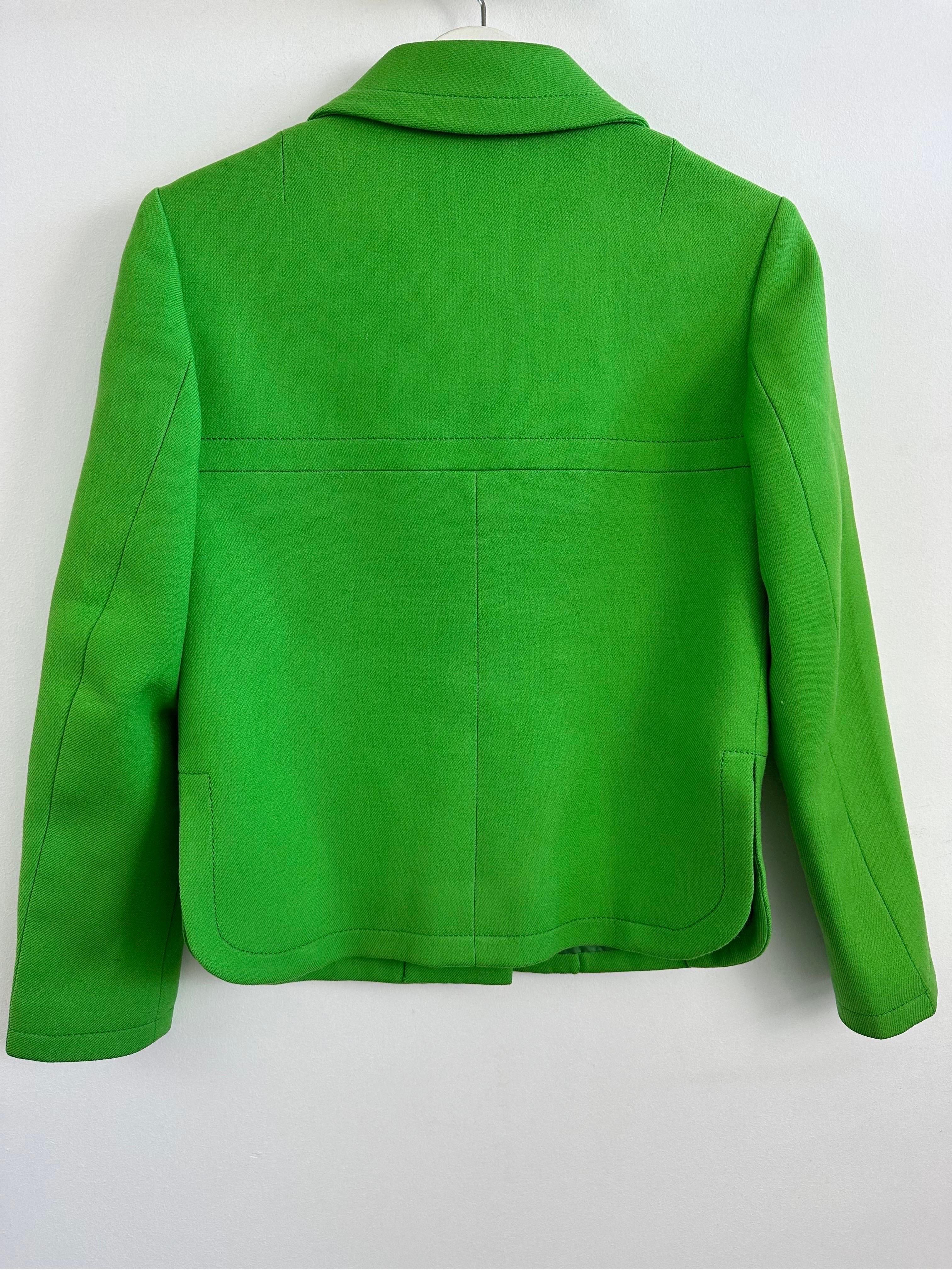 Pierre Cardin Promotion 1970s green wool jacket For Sale 1