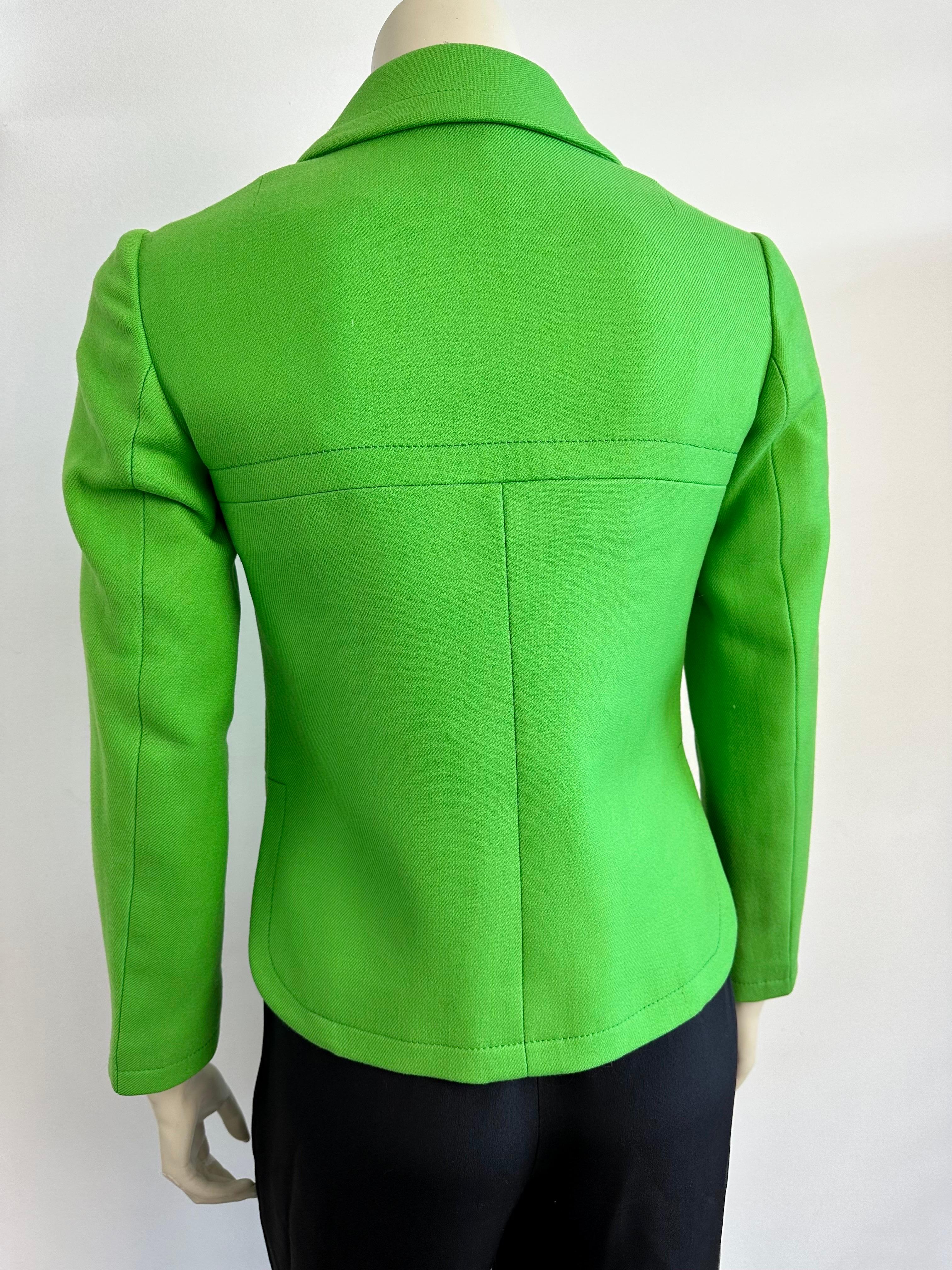 Pierre Cardin Promotion 1970s green wool jacket For Sale 3