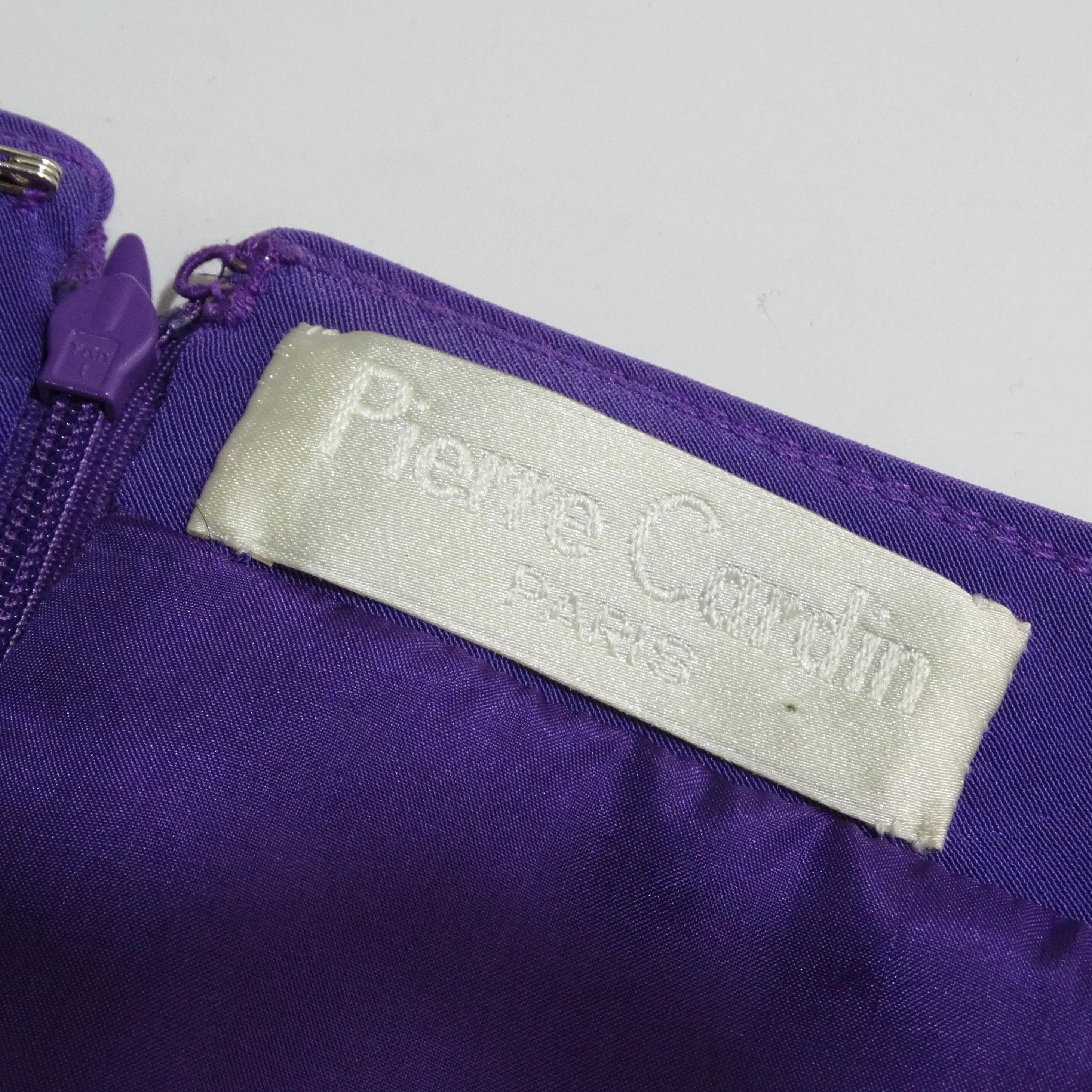 Pierre Cardin Purple Studded Dress For Sale 3