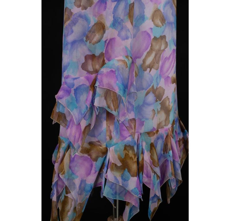 Pierre Cardin - Set di mussole di seta in tonalità viola in vendita 1