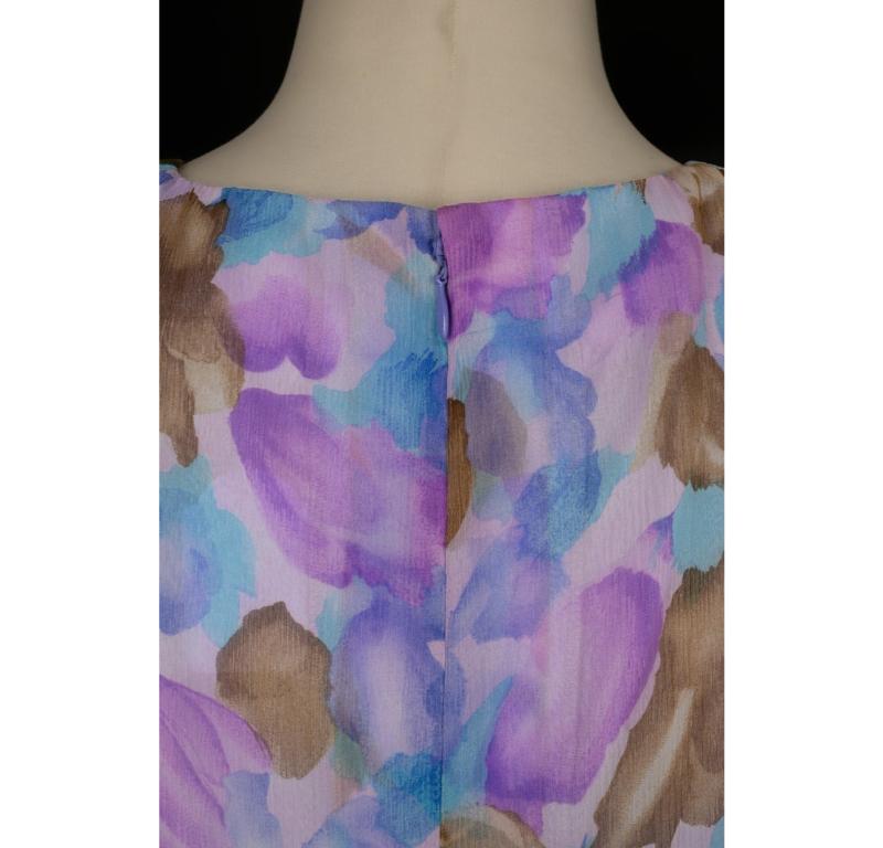 Pierre Cardin - Set di mussole di seta in tonalità viola in vendita 2