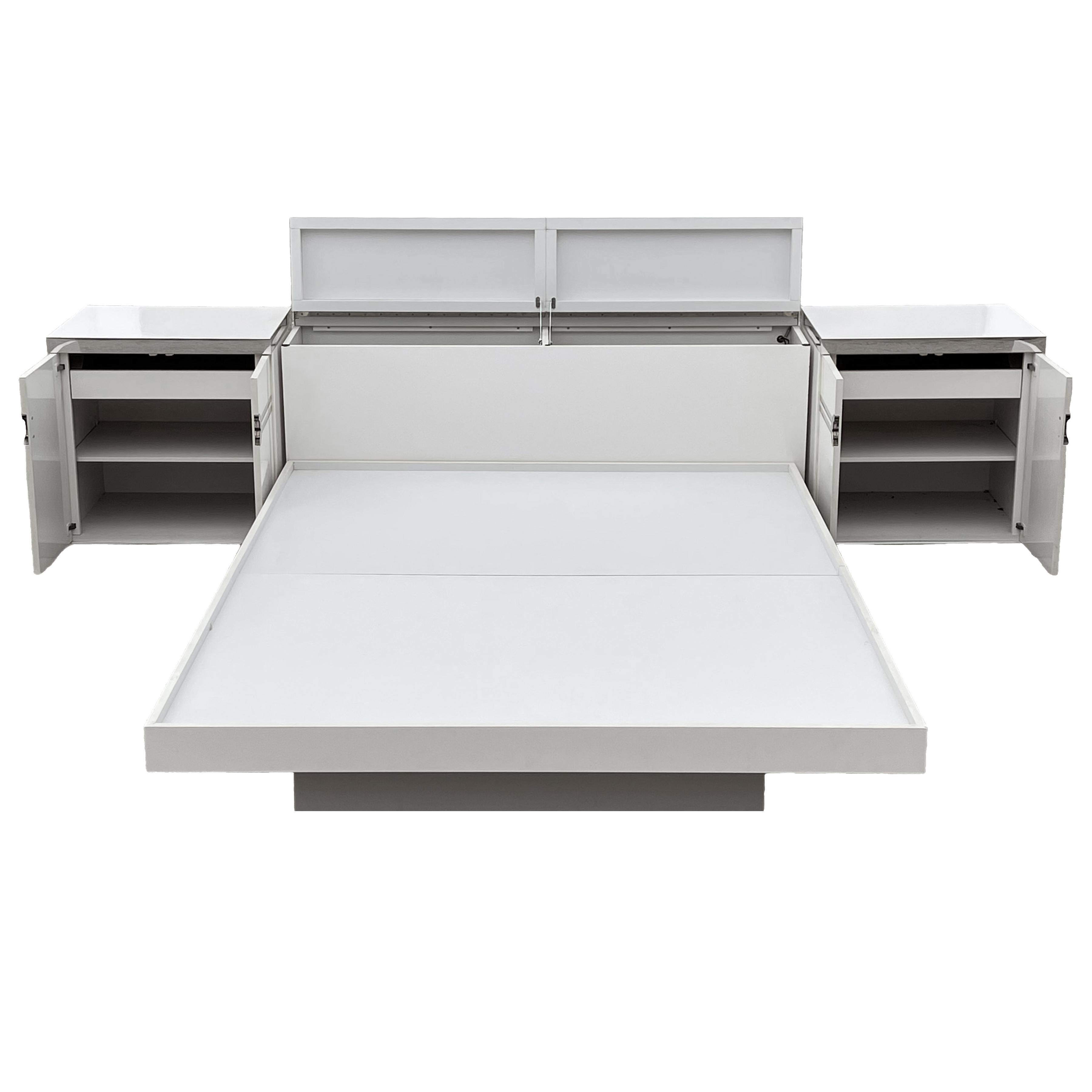 Pierre Cardin Queen Platform Bed and Headboard 1