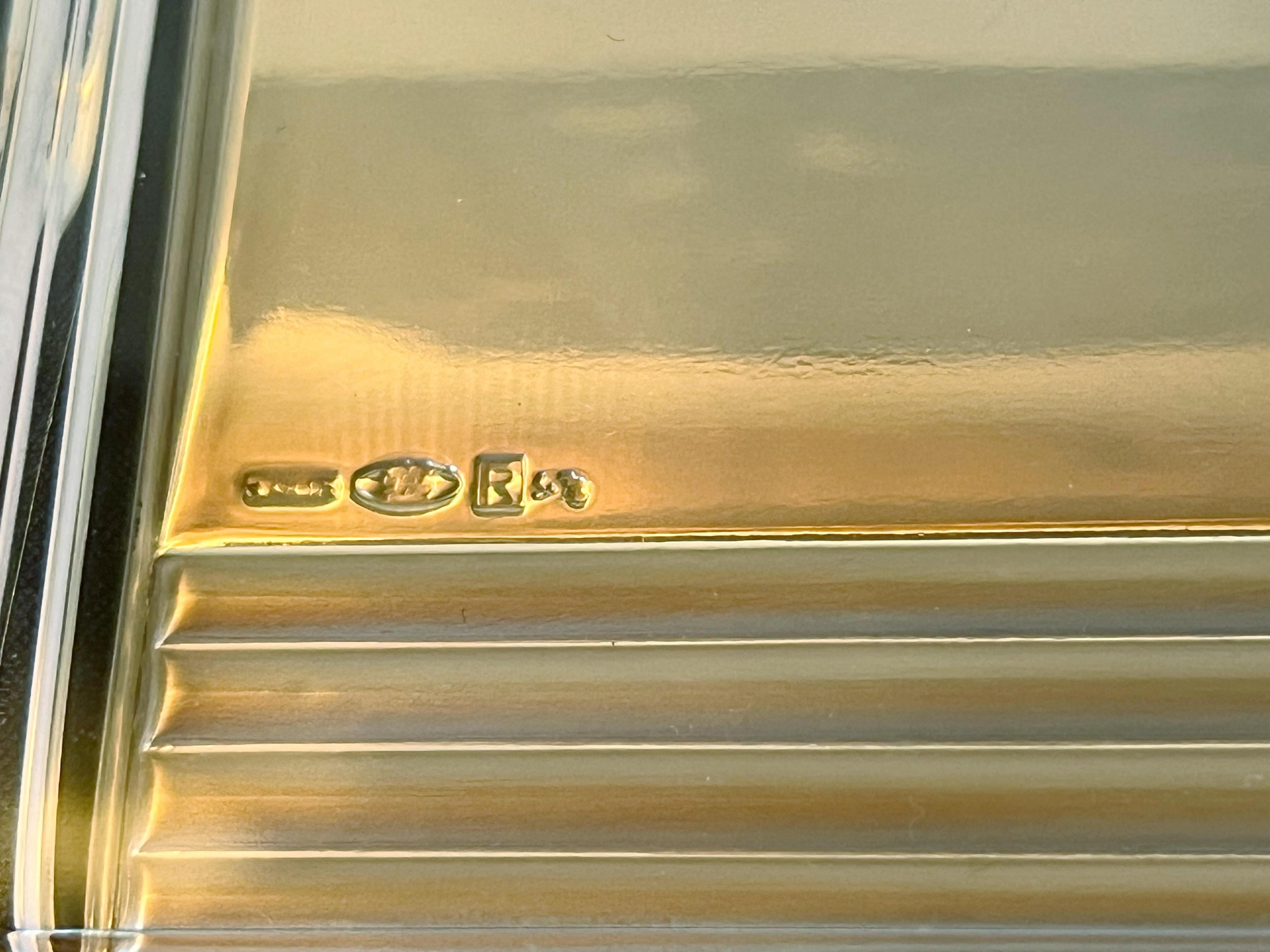Pierre Cardin Rectangular Sterling Glass Vide Poche or Change Tray For Sale 3